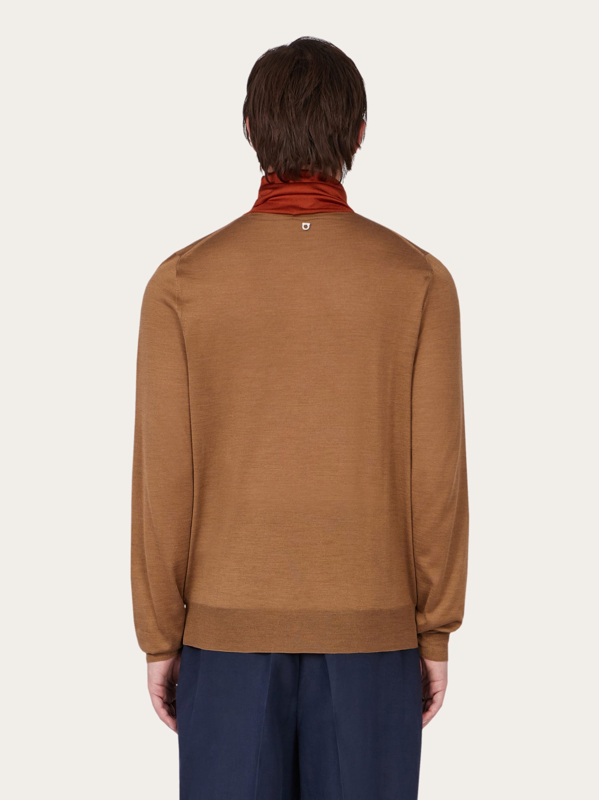  Ferragamo Herren Rollkragenpullover Braun 