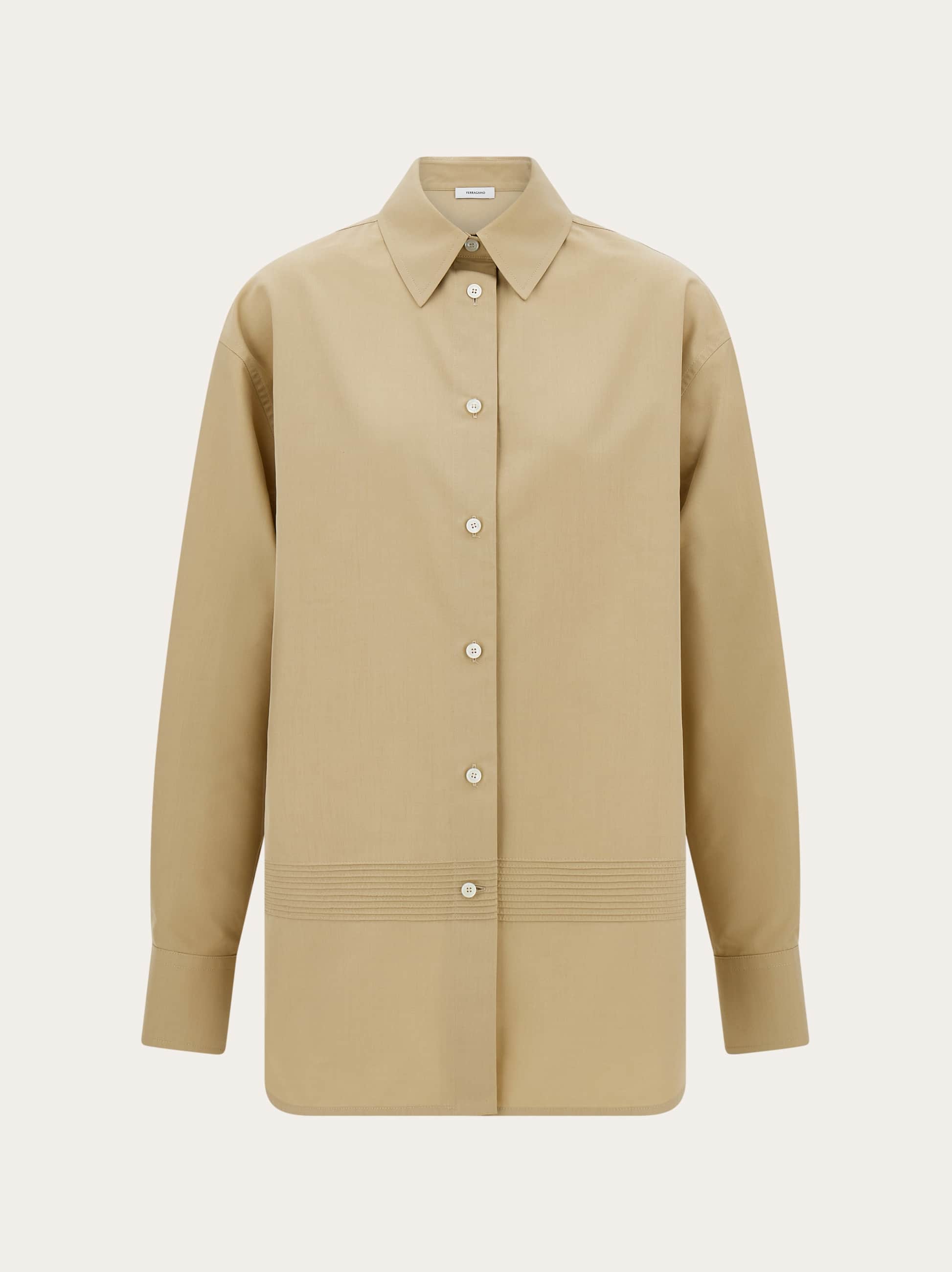 Ferragamo Oversize Shirt In Nude