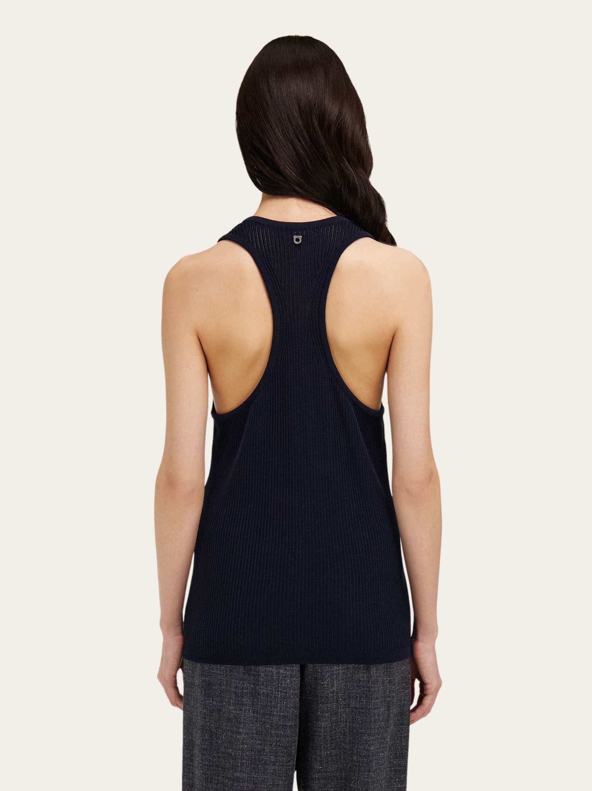  Ferragamo Women Knitted Top Blue 