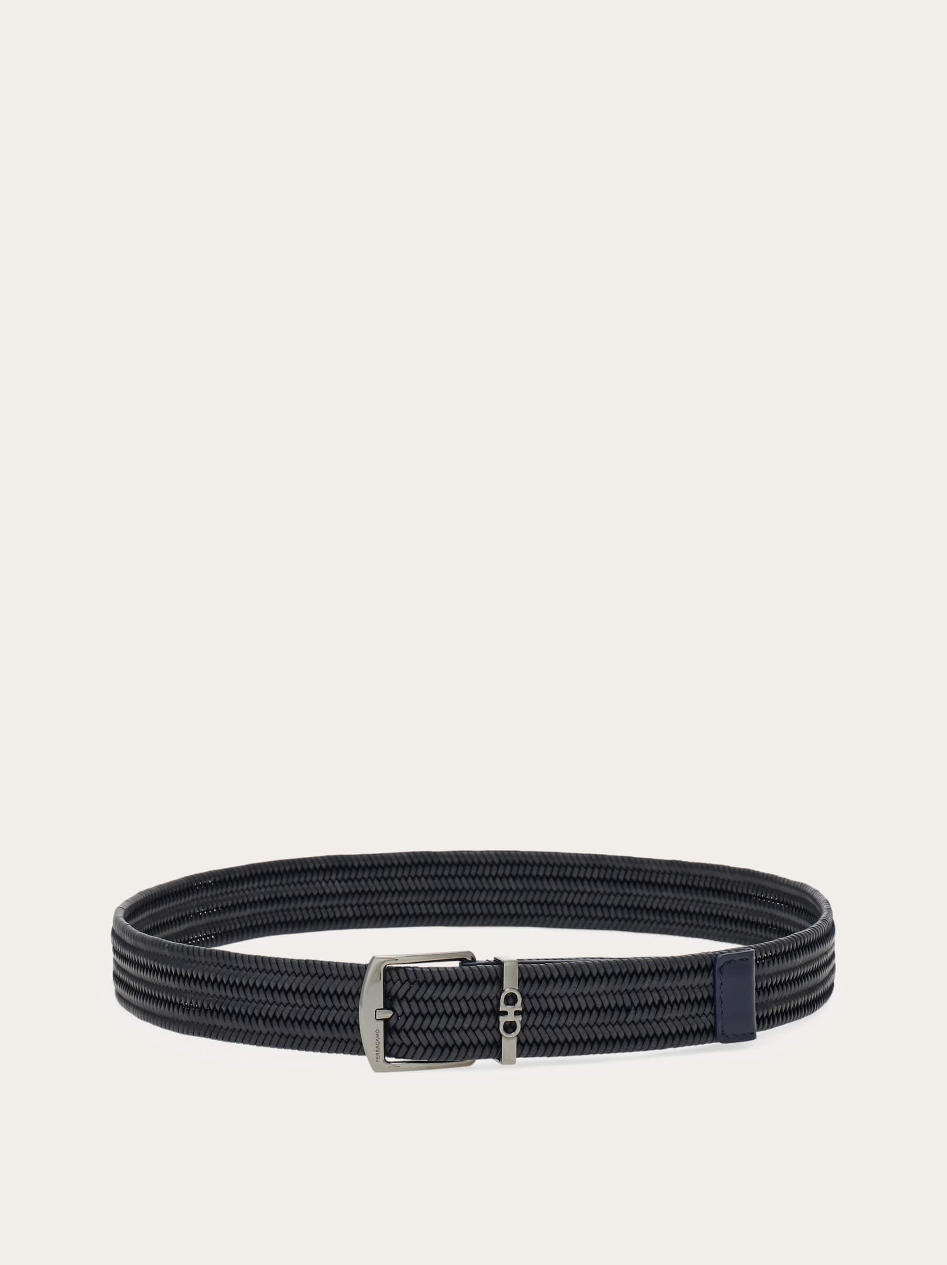  Ferragamo Herren Flechtgürtel Blau 