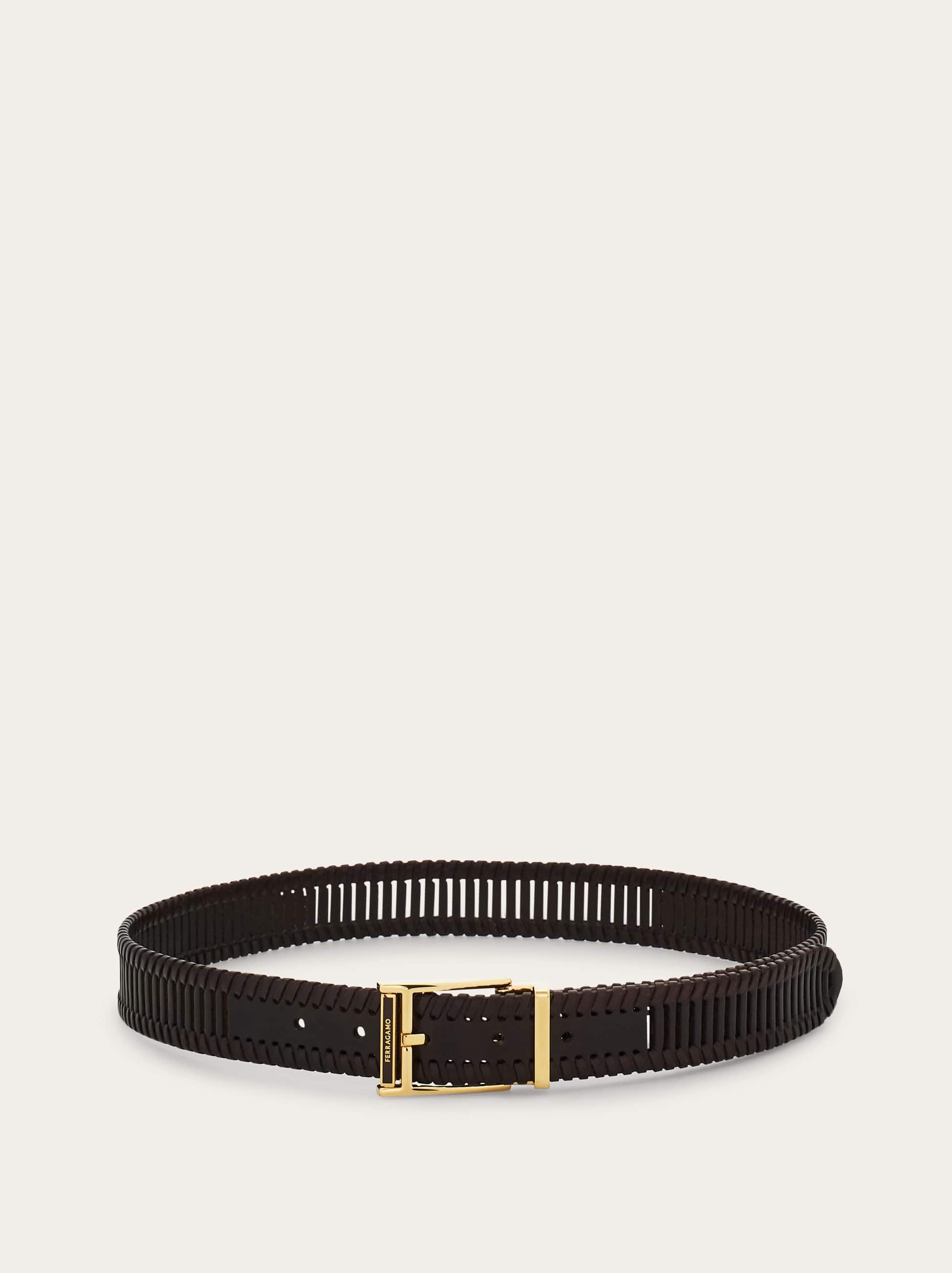 Ferragamo Herren Verstellbarer Gürtel Braun 