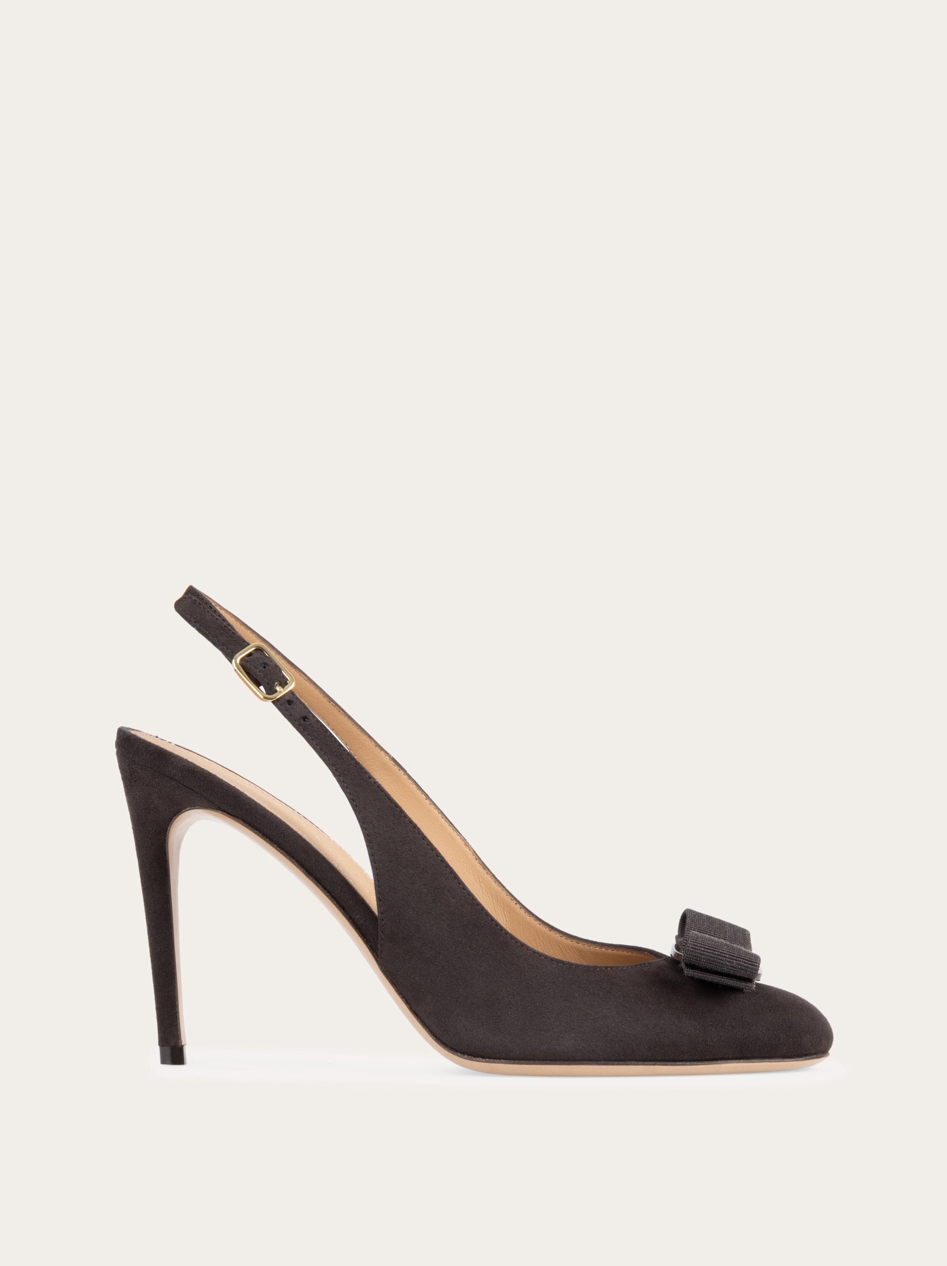 Ferragamo Vara Bow Slingback In Brown