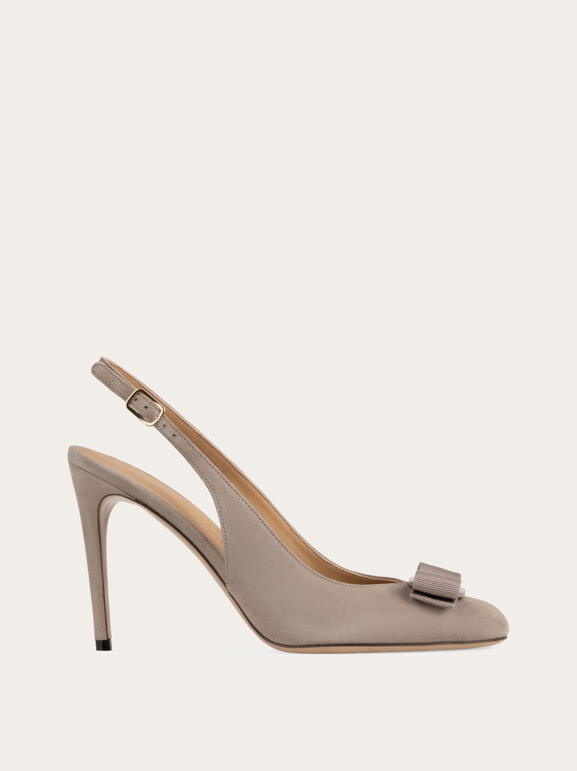 Ferragamo Women Vara bow slingback Grey Size 5
