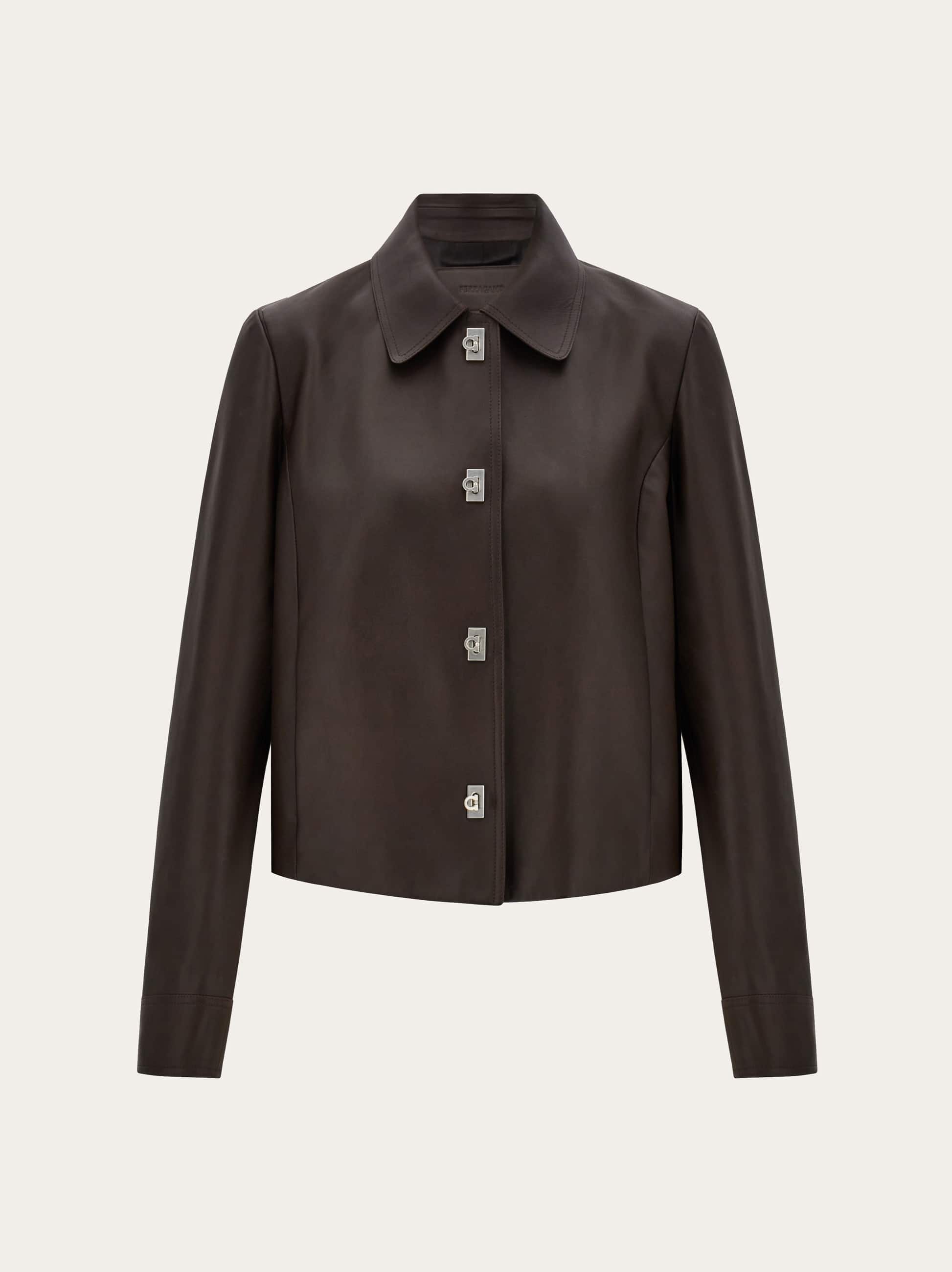 Ferragamo Donna Giacca dritta in nappa Marrone