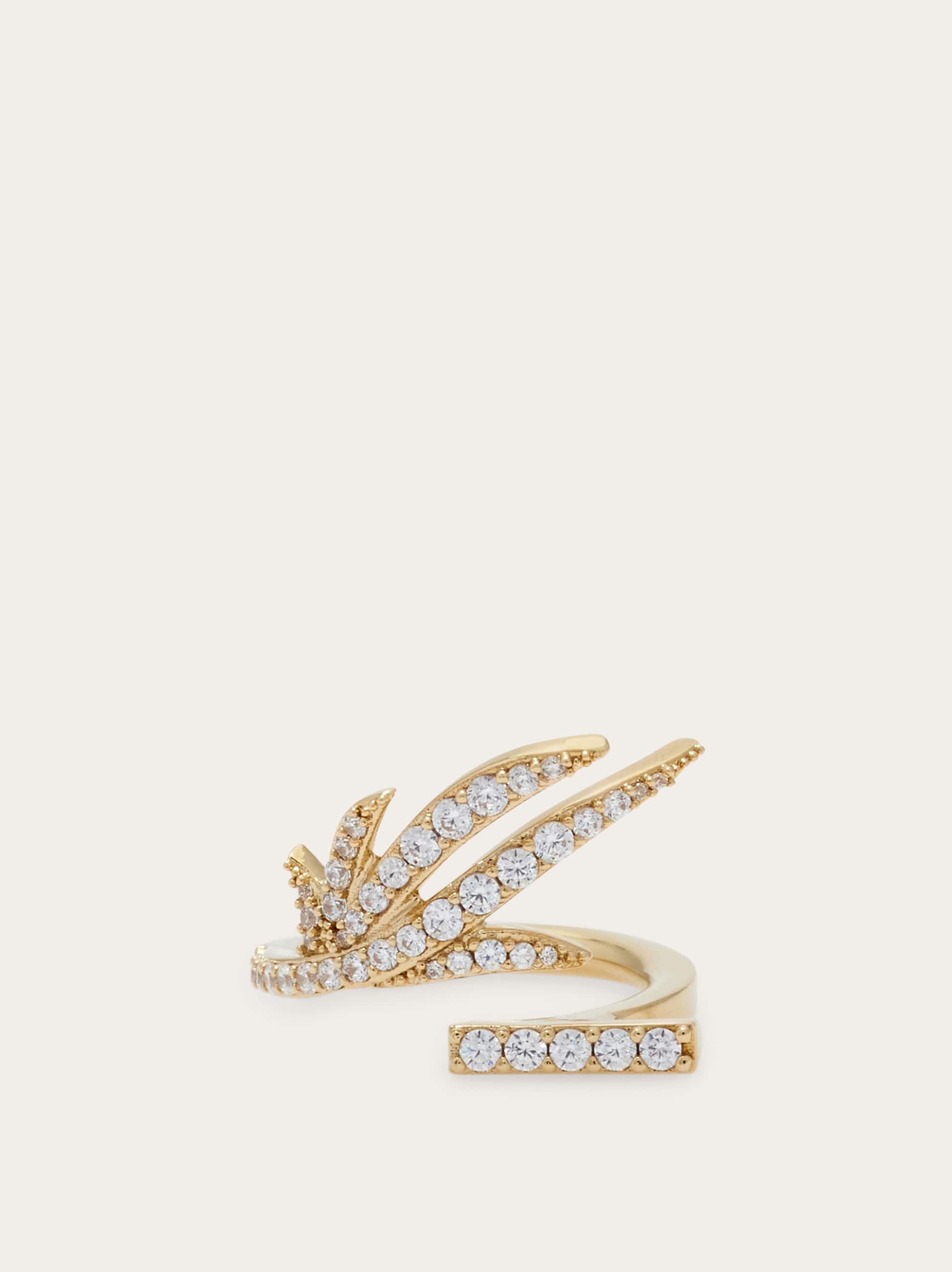 Ferragamo Crystal Ring (54mm) In Gold