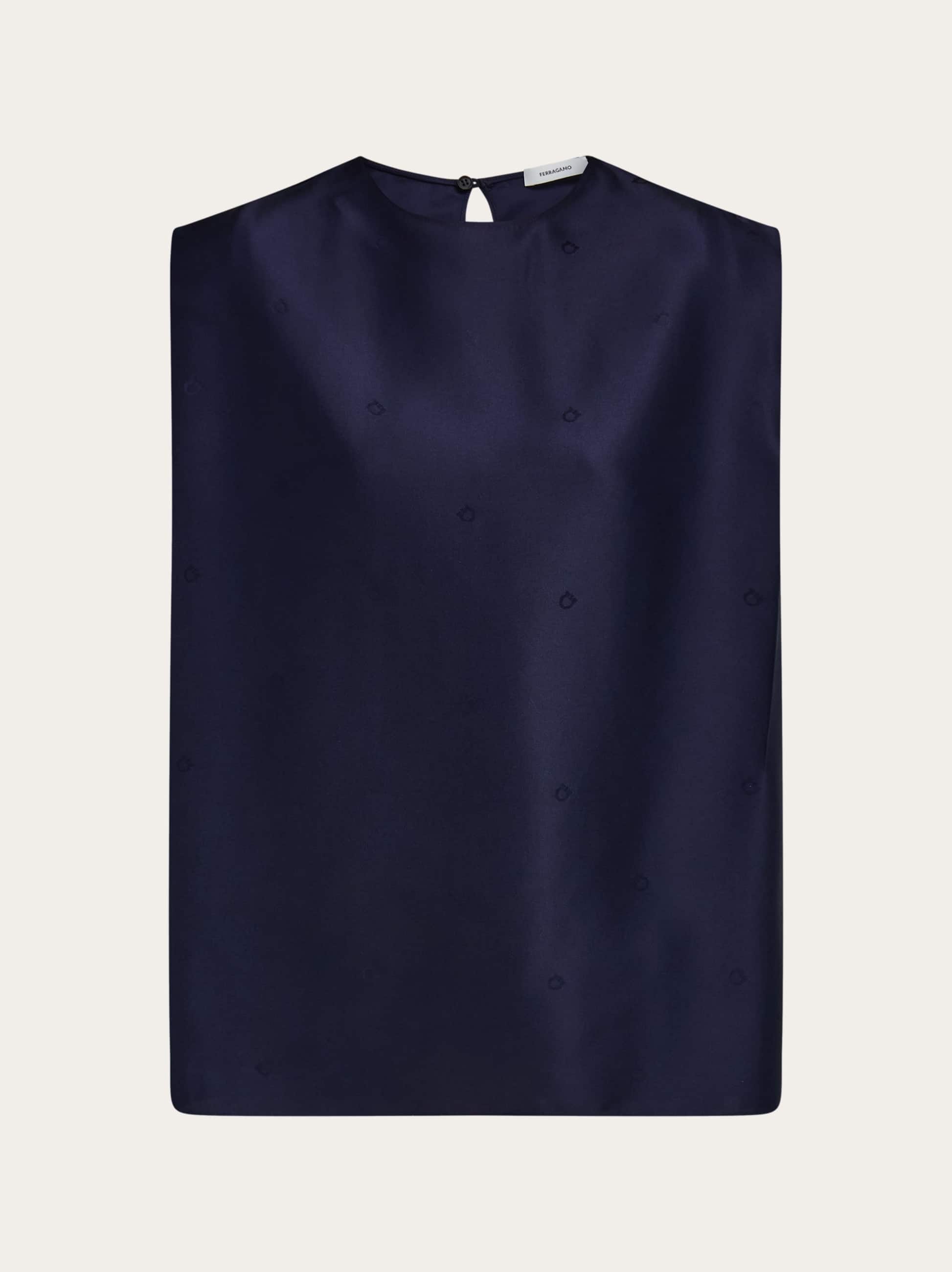 Ferragamo Donna Top smanicato in seta Blu