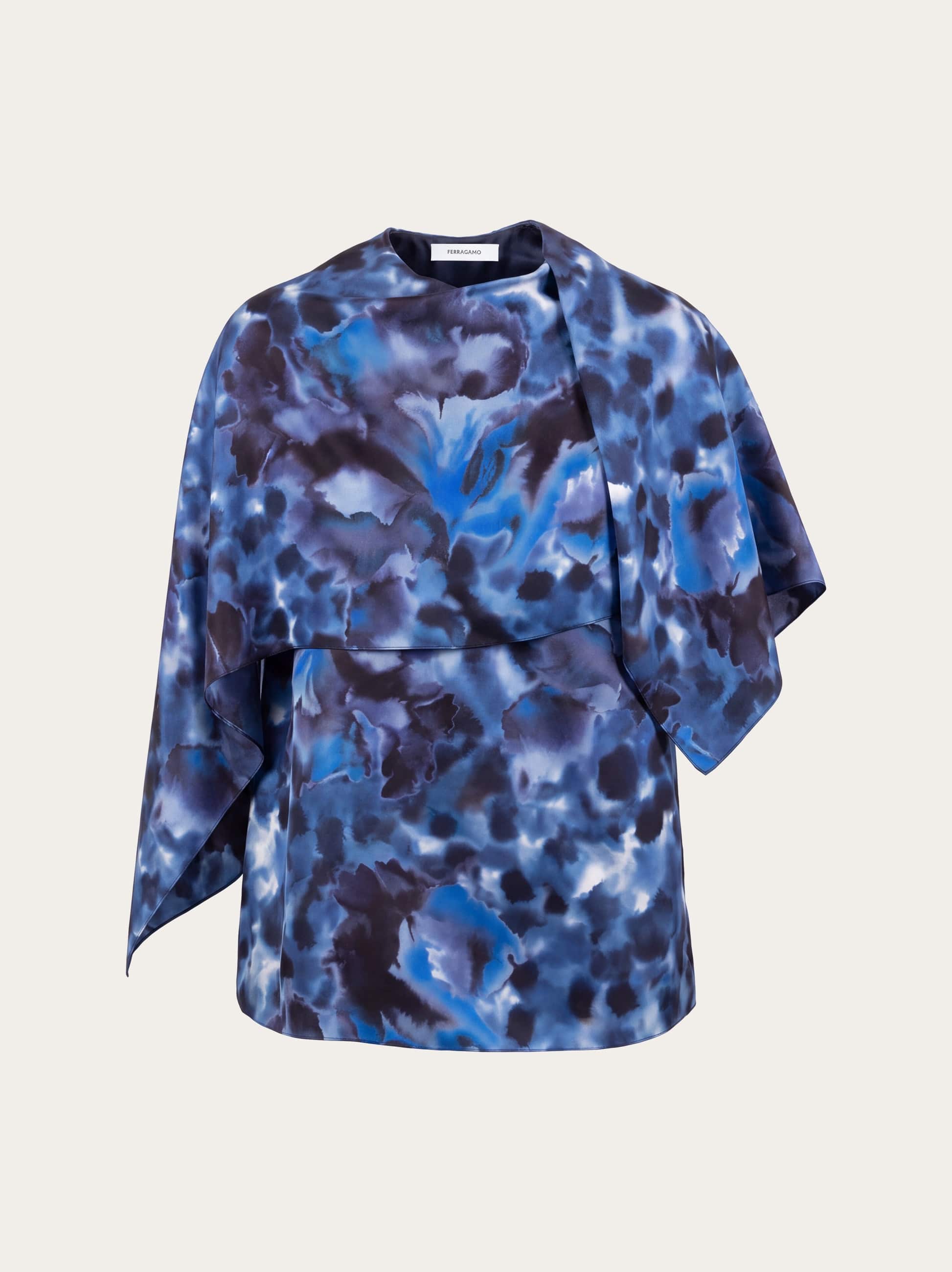 Ferragamo Women Carnation print sleeveless top Blue