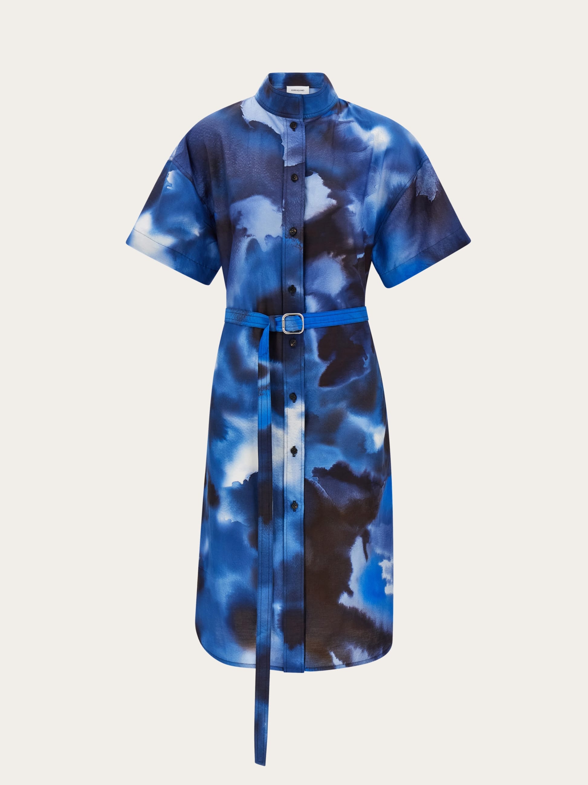 Ferragamo Donna Chemisier in seta Blu