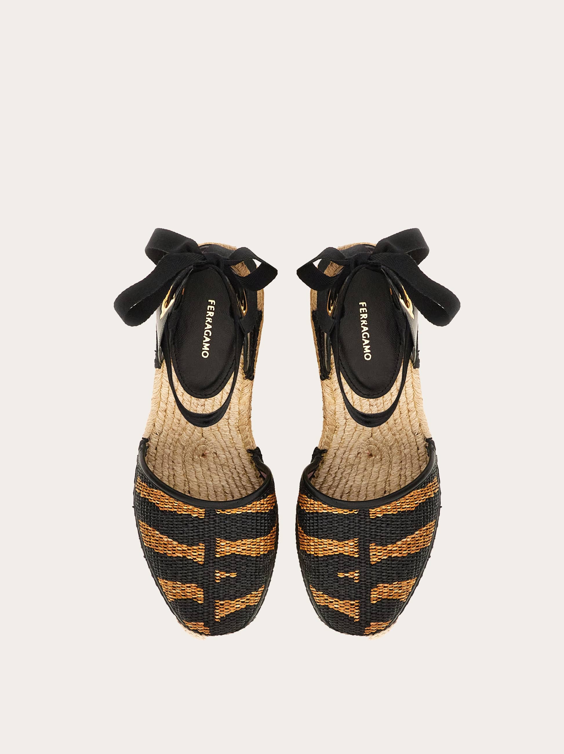  Ferragamo Damen Espadrilles Schwarz Größe 36.5 