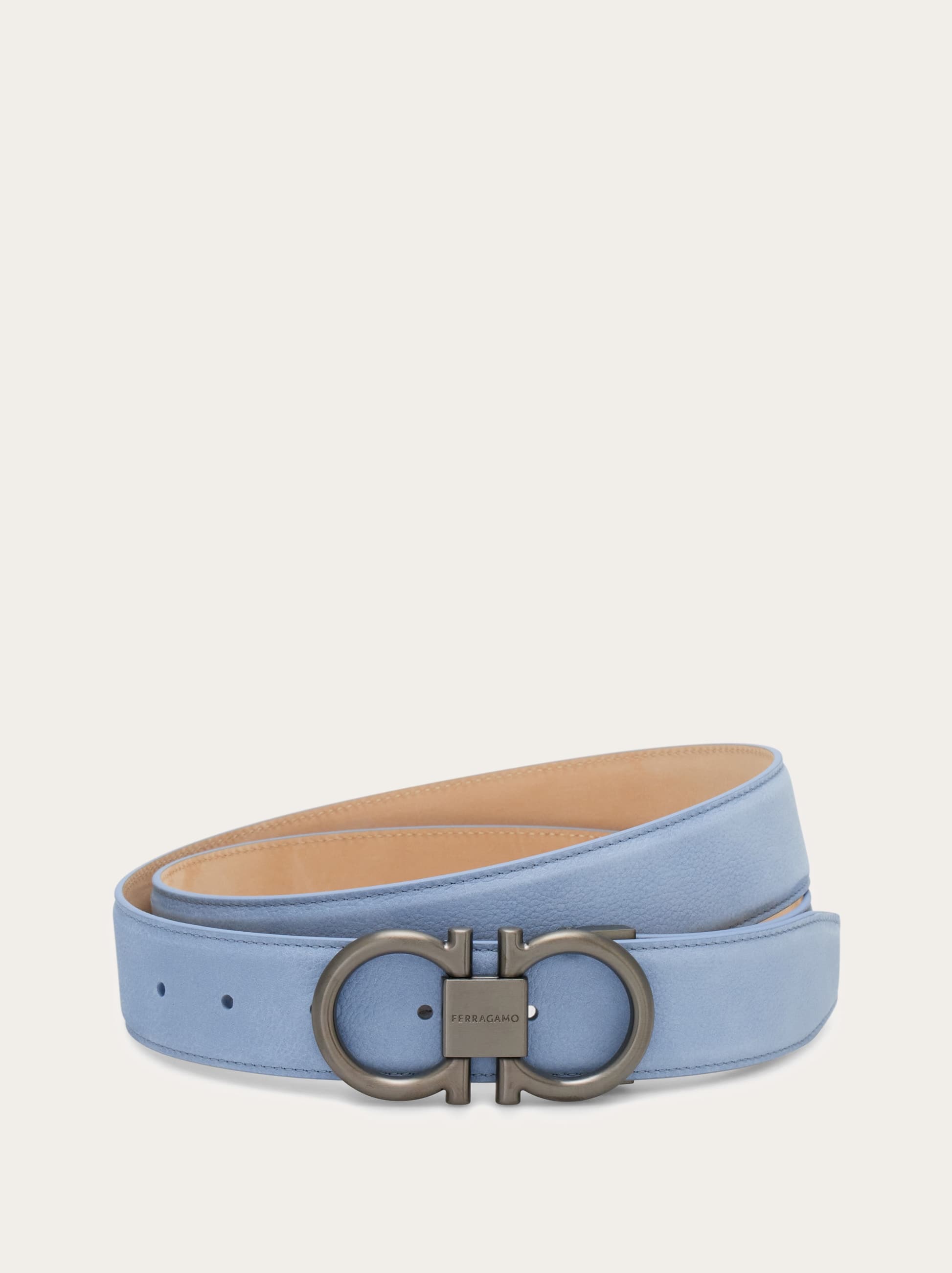 Ferragamo Uomo Cintura regolabile Gancini Blu