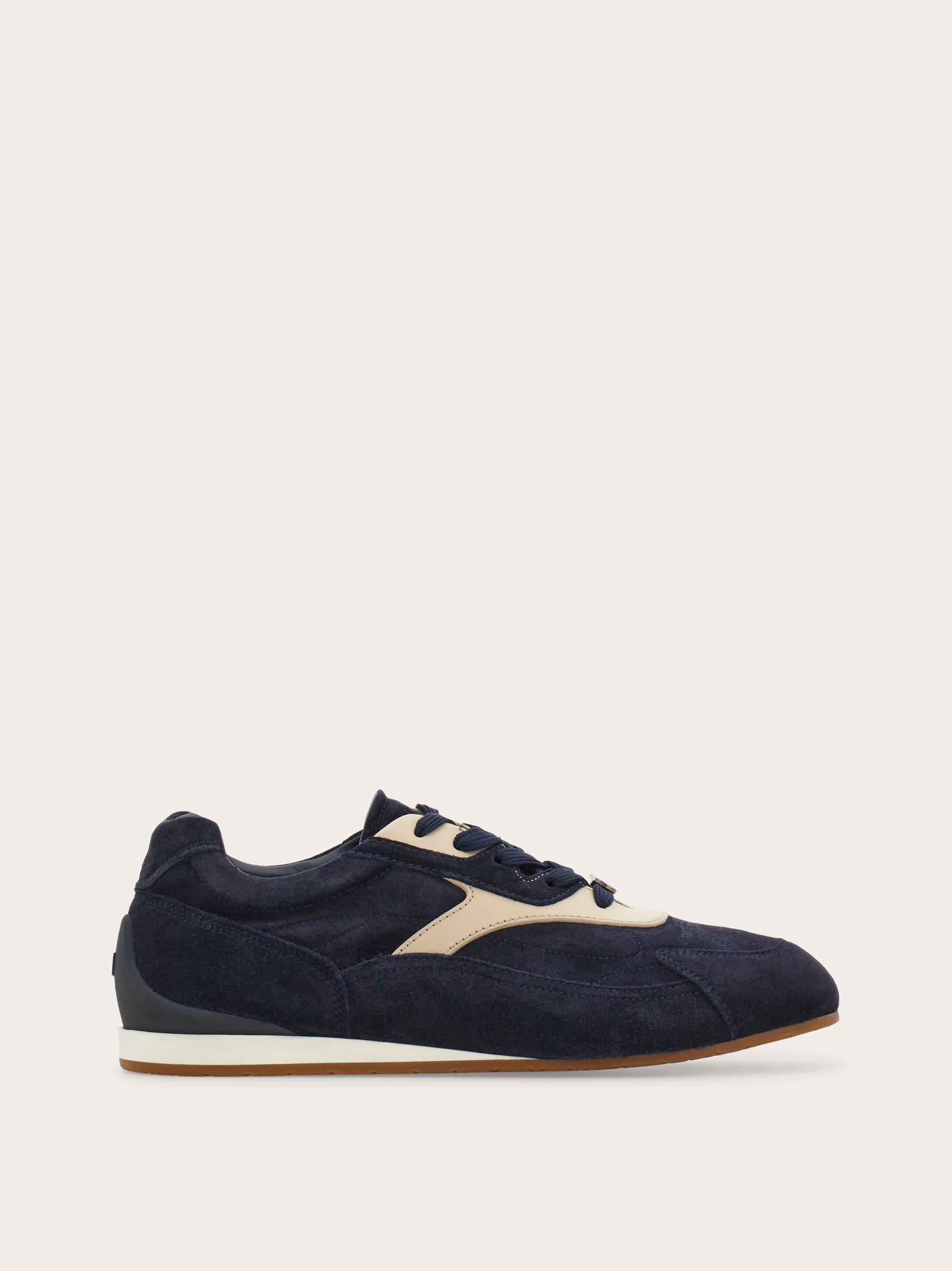 Ferragamo Uomo Sneaker in suede Blu Taglia 40