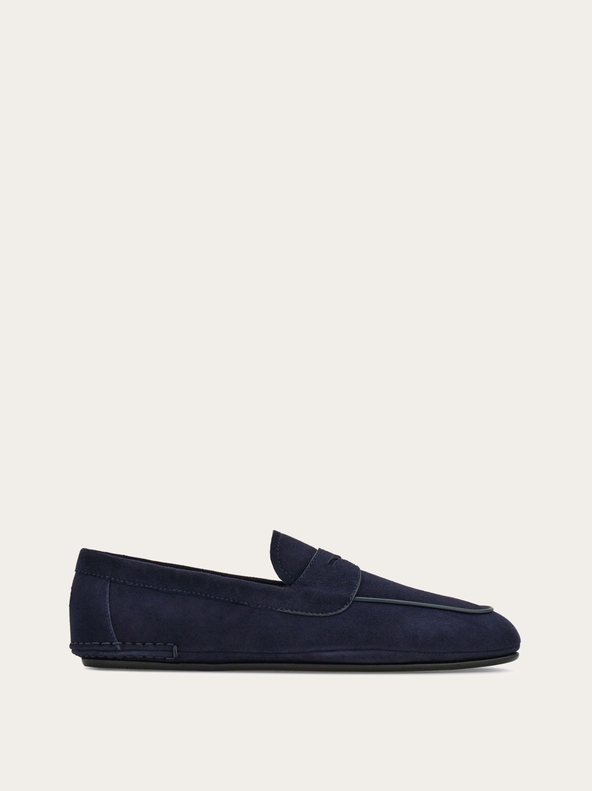 Ferragamo Uomo Mocassino in suede Blu Taglia 39.5