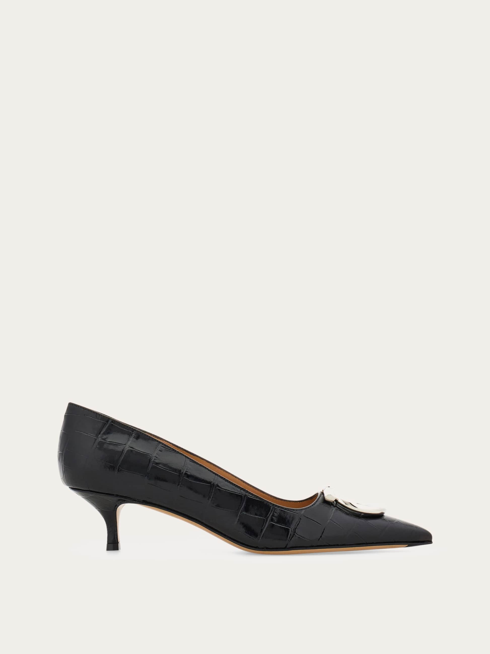 Ferragamo Donna Décolleté maxi Gancini Nero Taglia 35