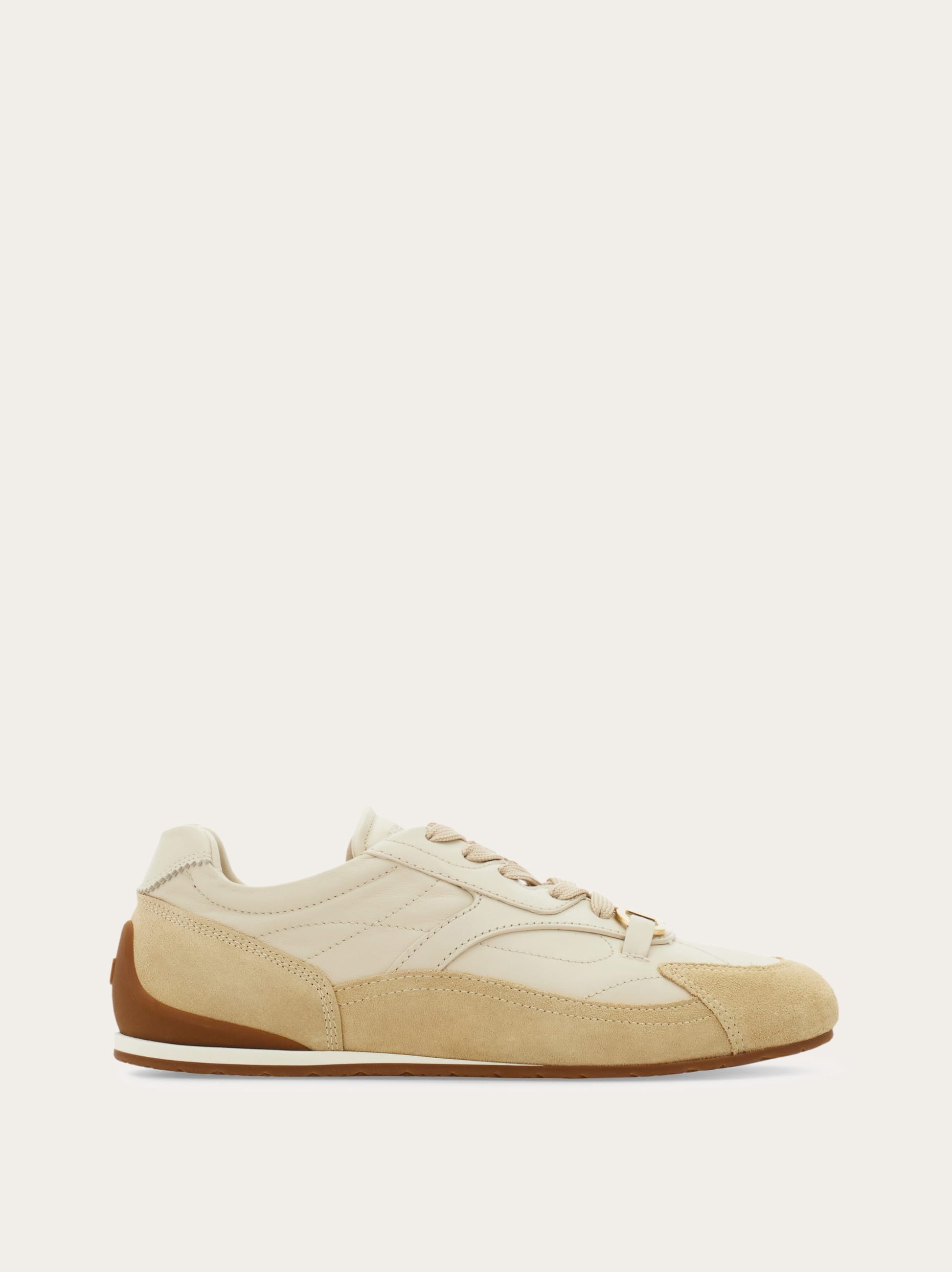 Ferragamo Gancini Ornament Sneaker In White