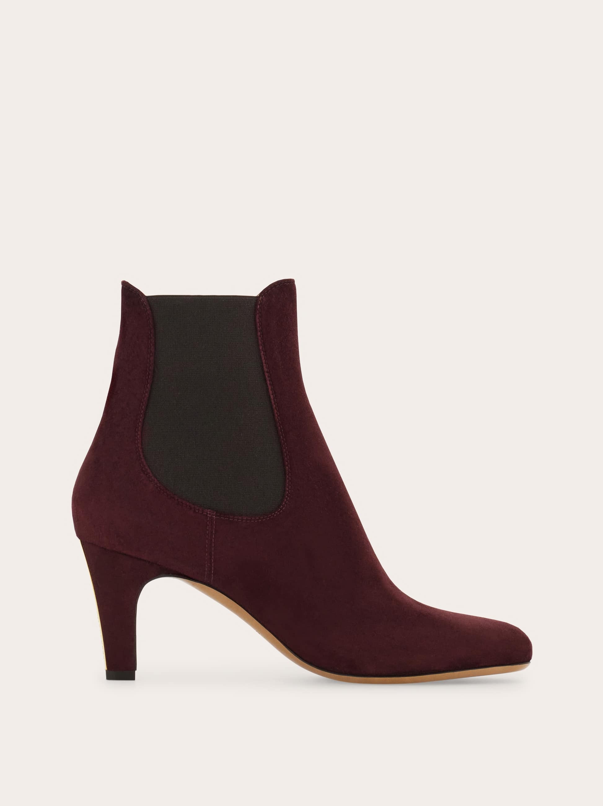 Ferragamo Donna Stivaletto Chelsea con tacco Rosso Taglia 35.5