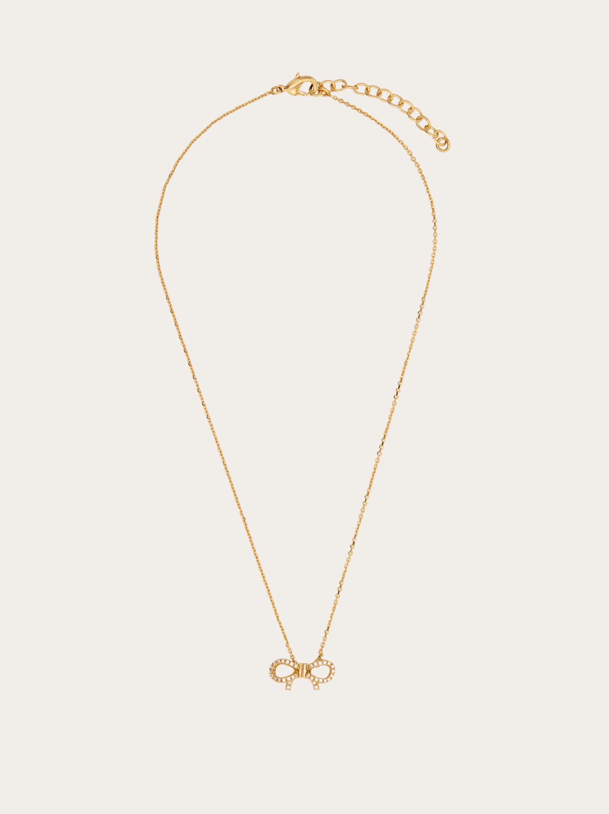 Ferragamo Women's Gold Vara Bow Pendant Necklace