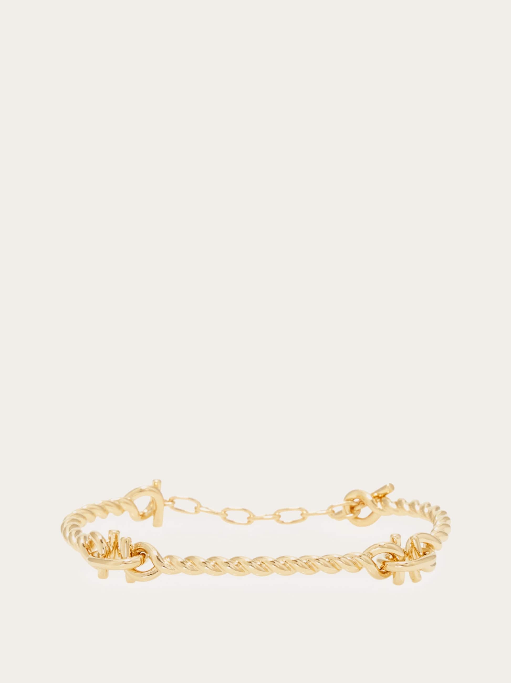 Ferragamo Donna Bracciale Gancini torchon (S) Oro
