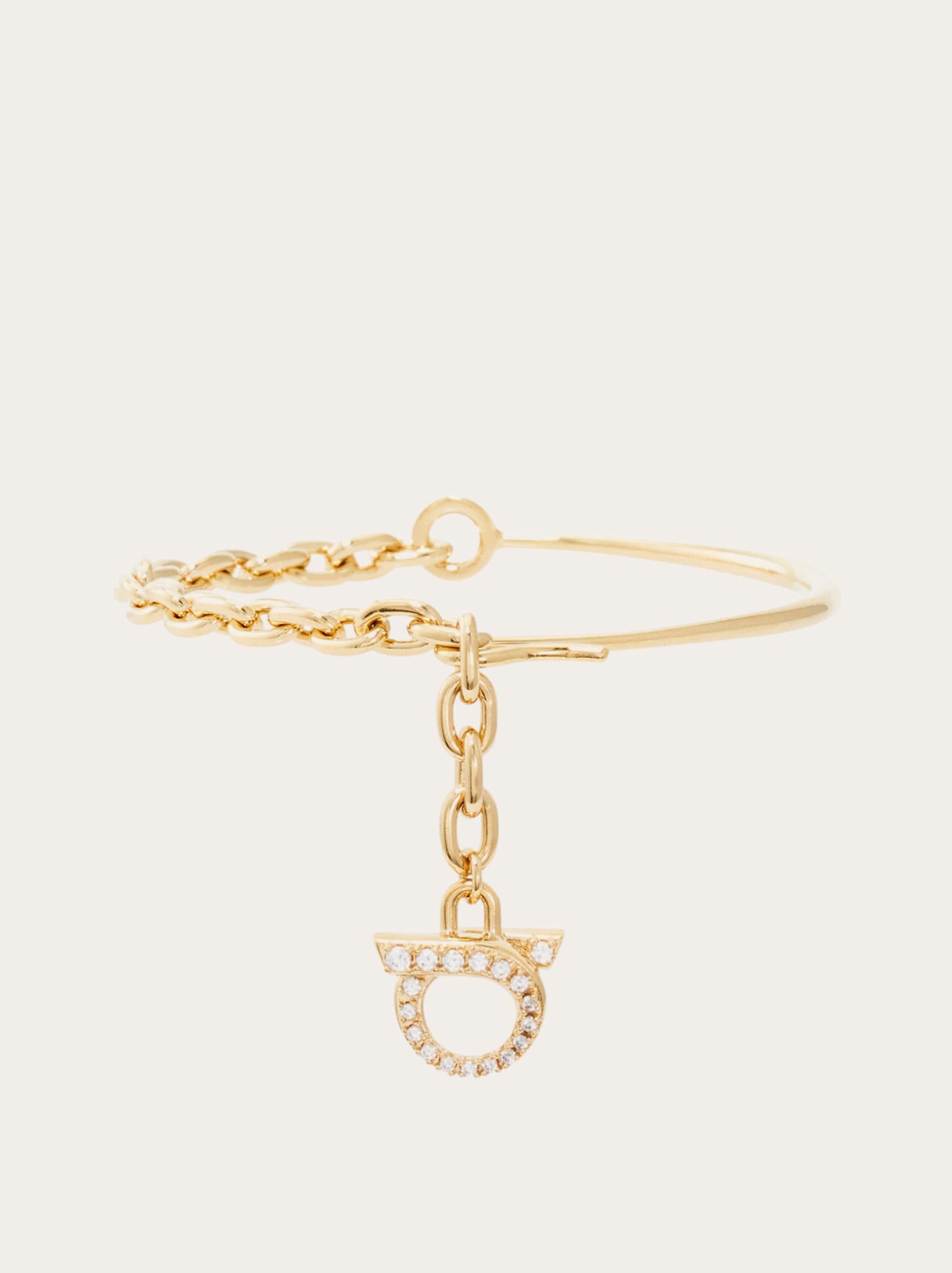 Ferragamo Women Semi rigid half-chain Gancini bracelet Gold