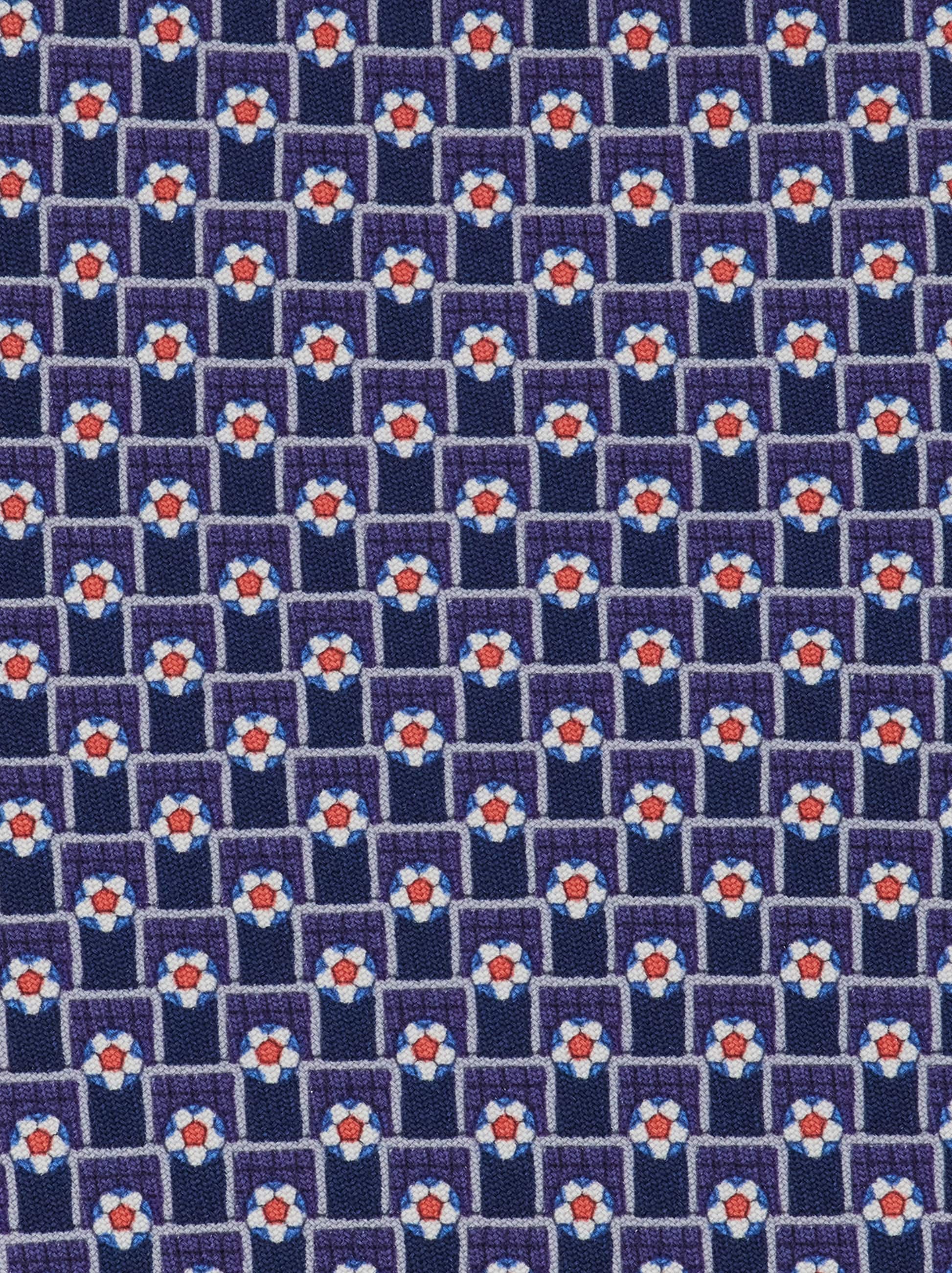  Ferragamo Herren Seidenkrawatte Mit Turnier-print Blau 