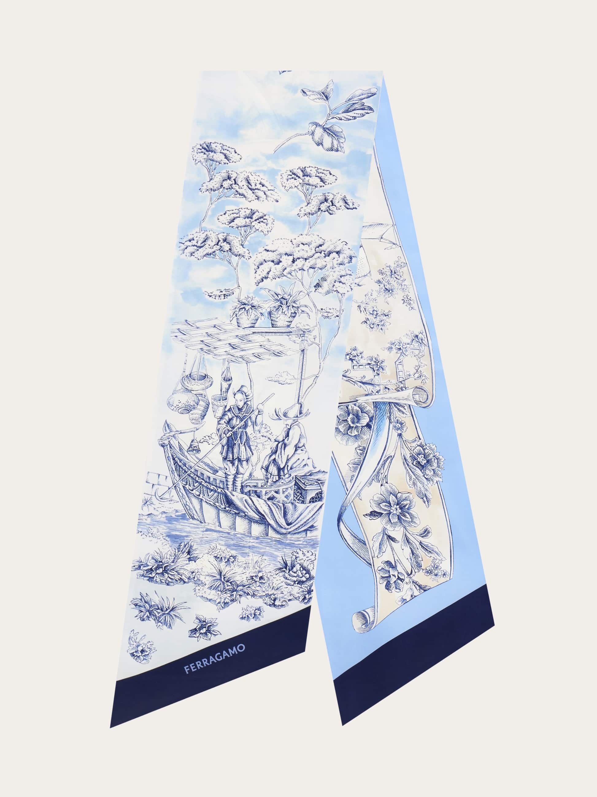 Ferragamo Donna Bandeau stampa Etnica Blu