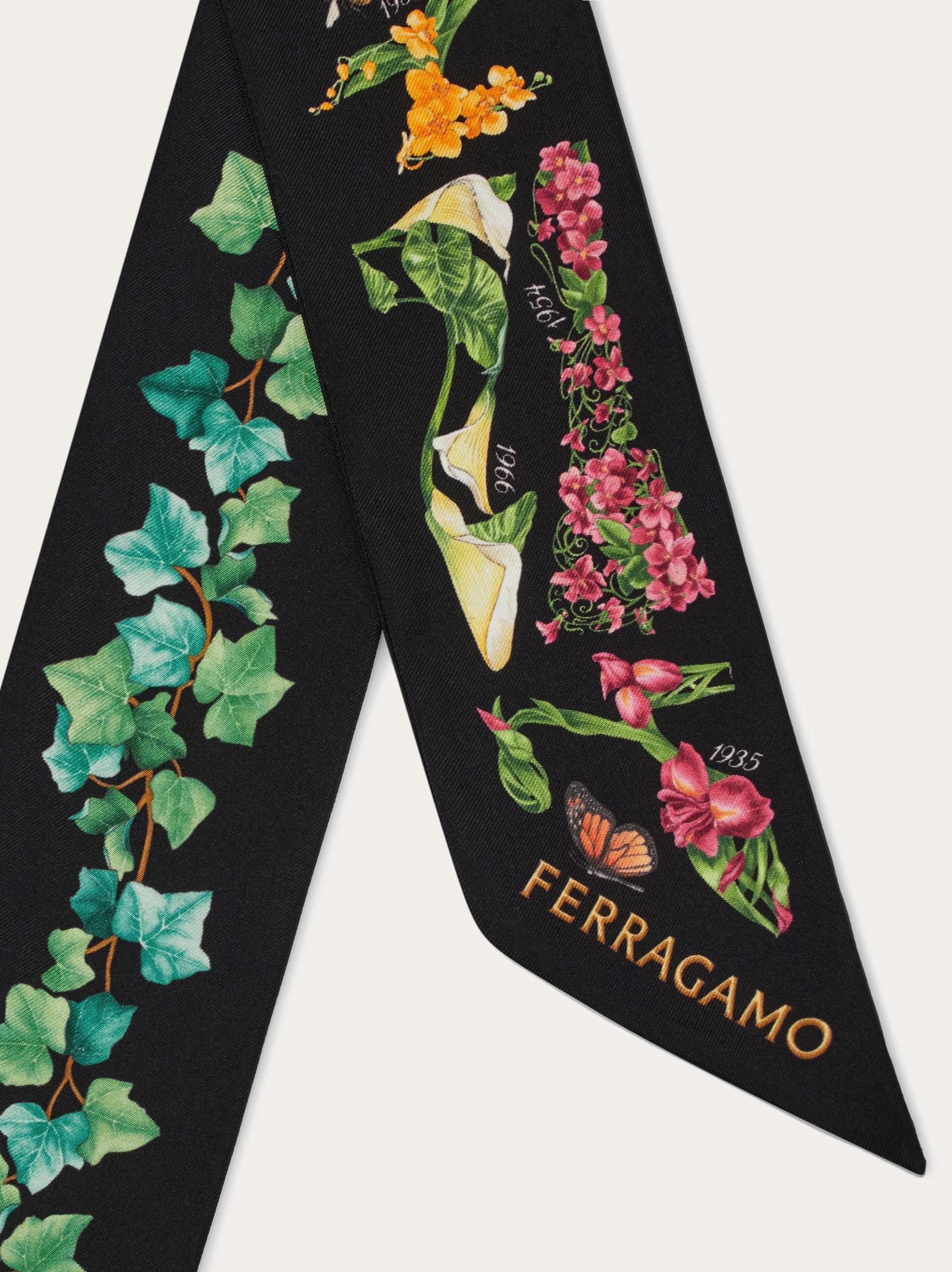  Ferragamo Damen Mini-bandeau-tuch Eden-shoes-print Mehrfarbig 