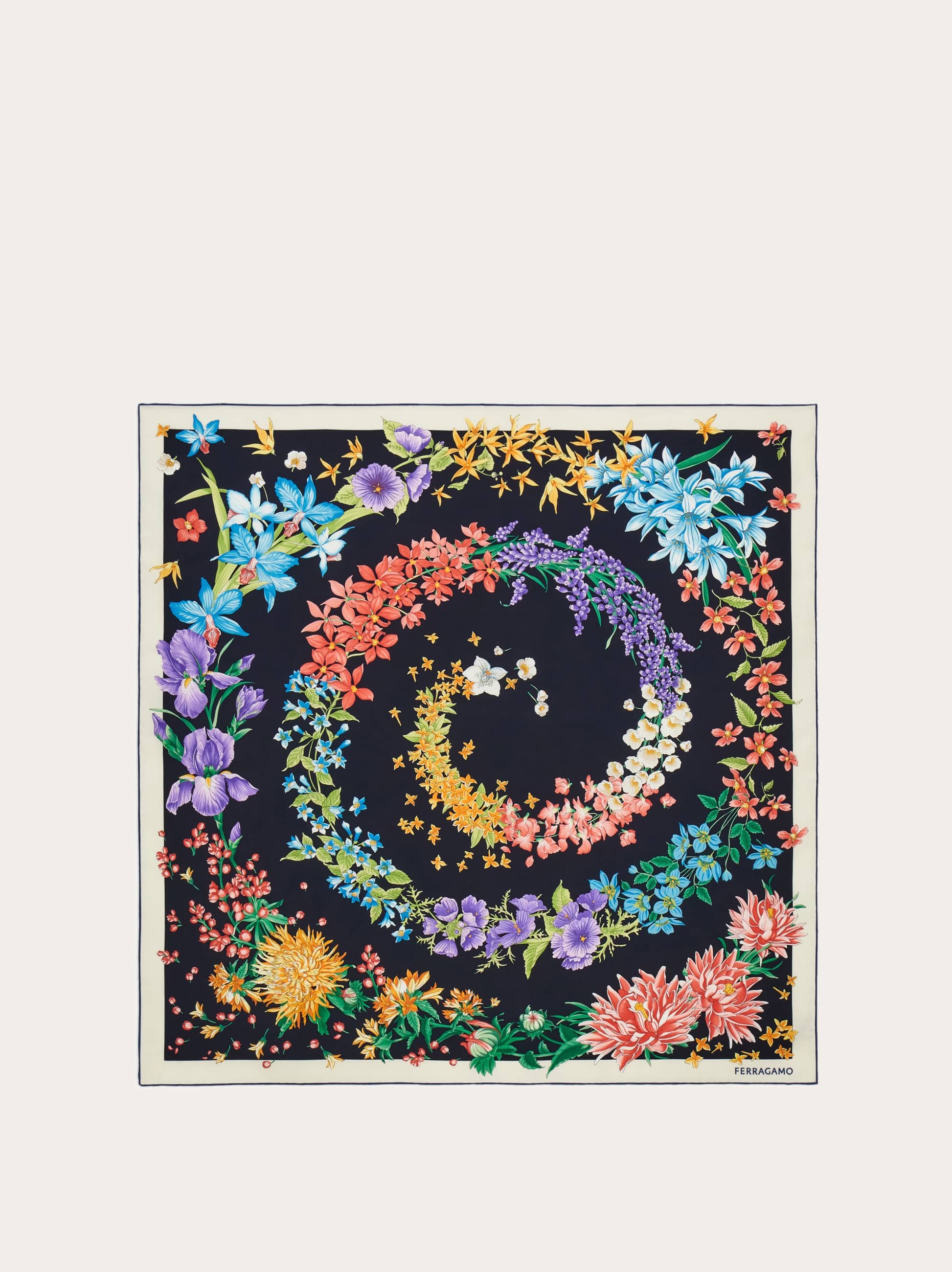 Ferragamo Donna Foulard in seta stampa Primavera Multicolore