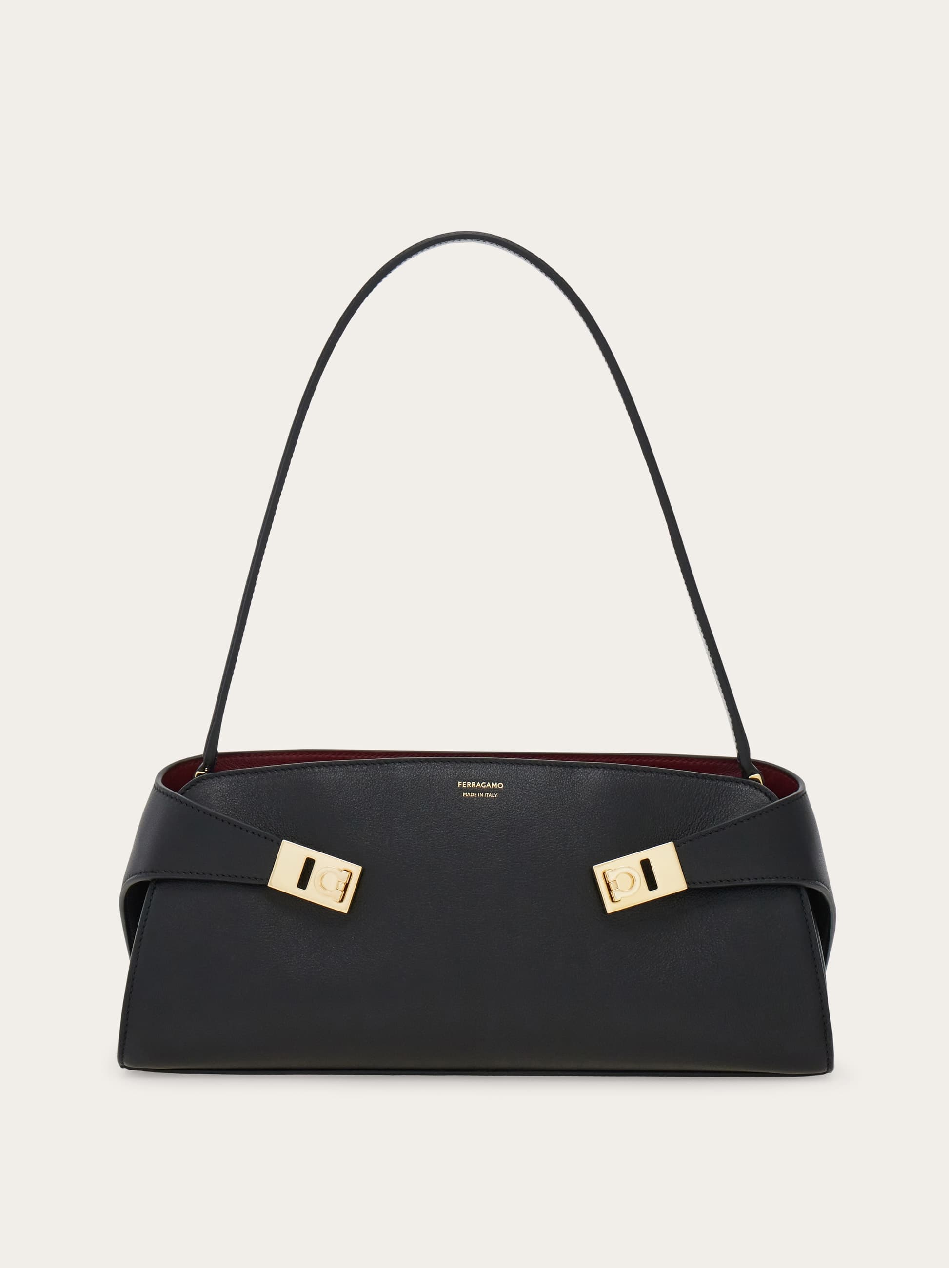 Ferragamo Donna Borsa a spalla Hug East-West Nero