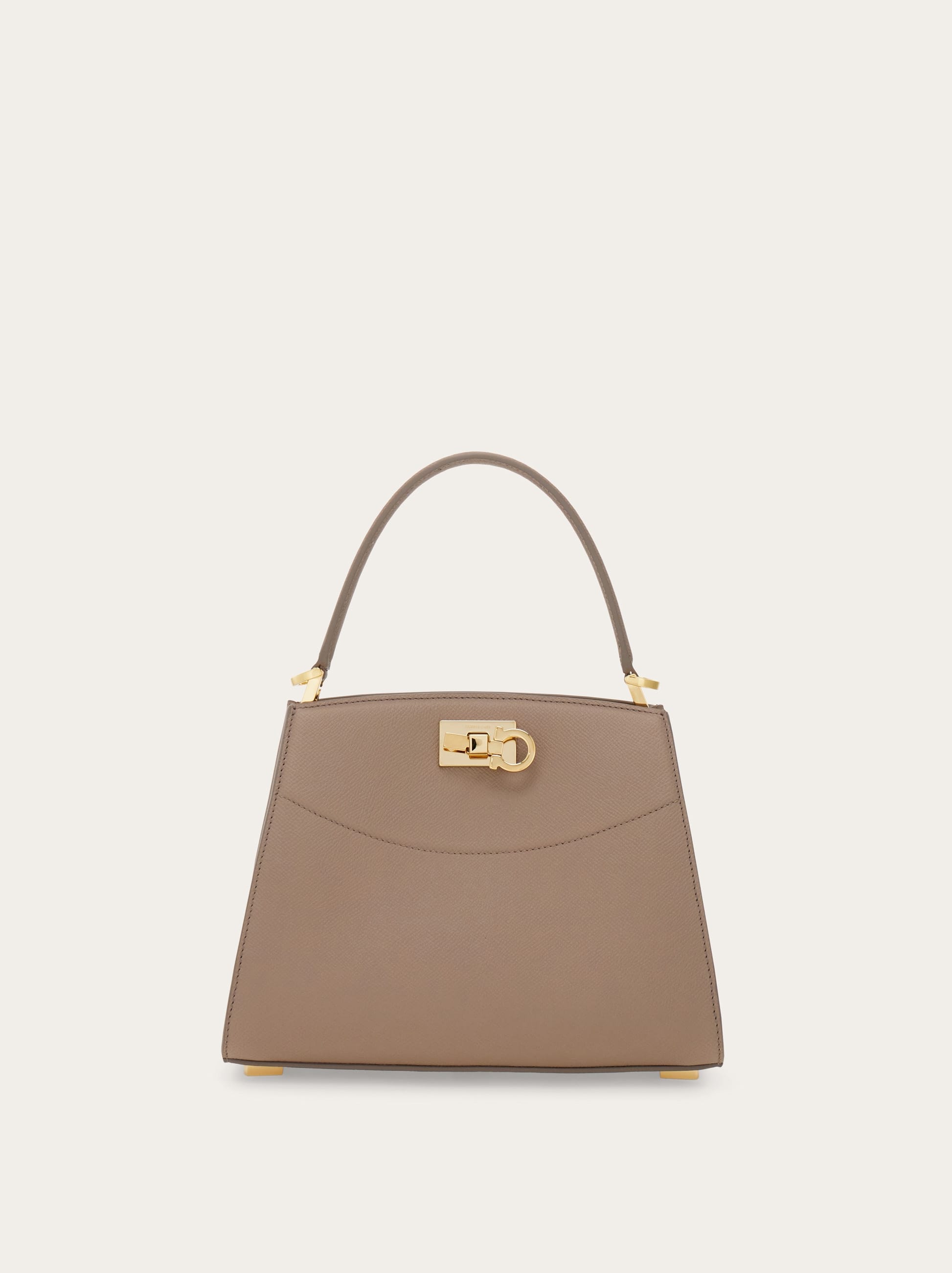 Ferragamo Women New Ferragamo Studio box bag (XS) Beige