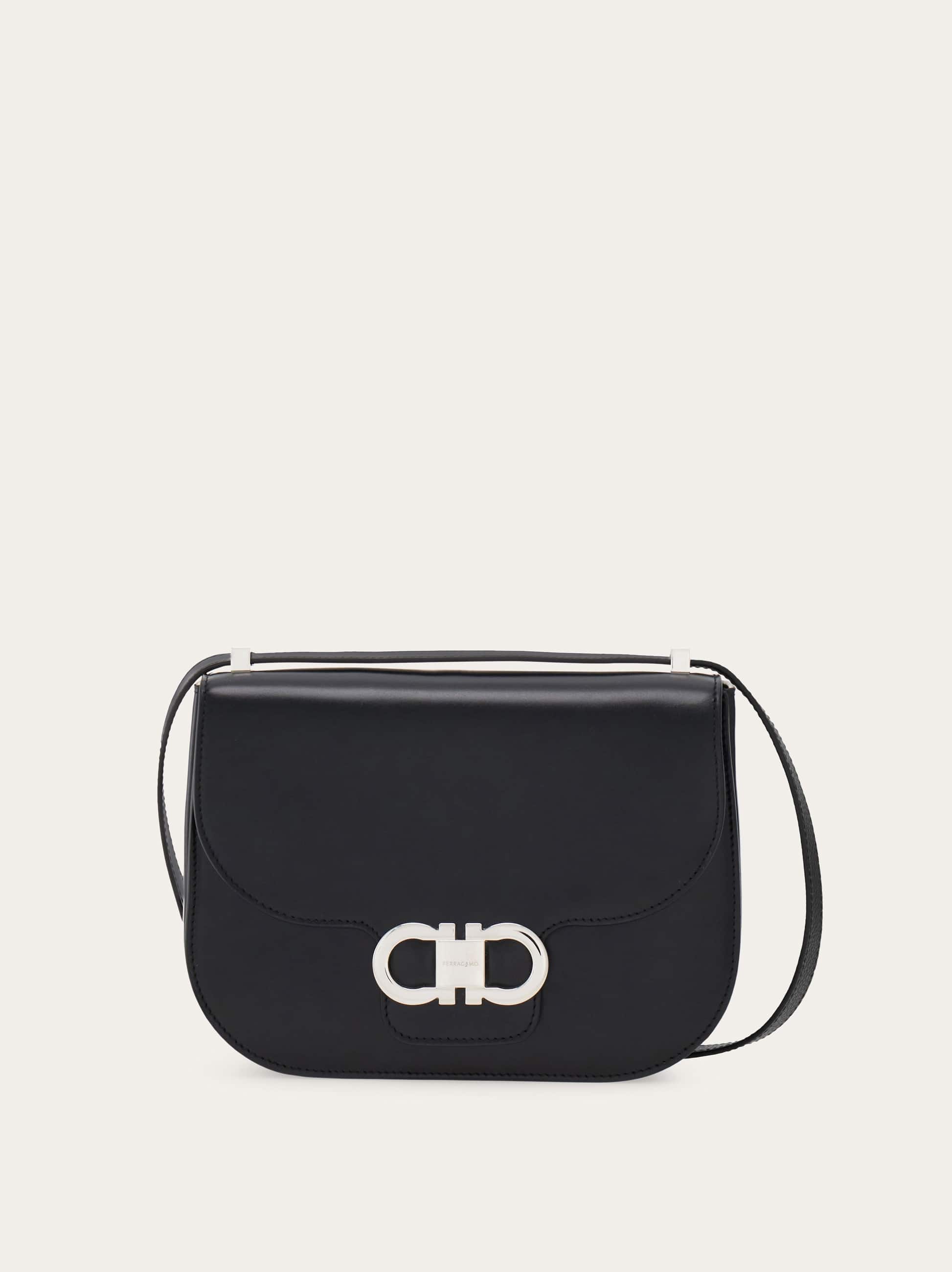Ferragamo Women's Black Double Gancini North-South Crossbody Bag (Xs)