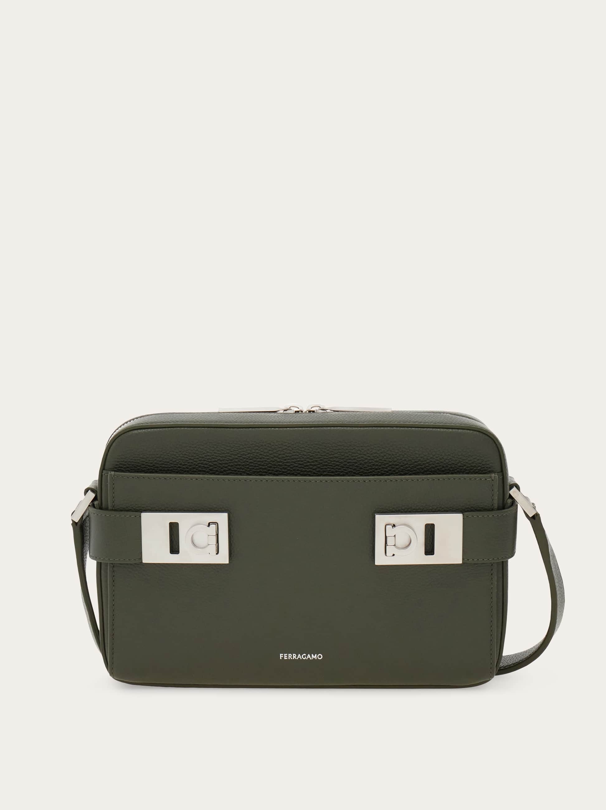 Ferragamo Uomo Borsa messenger fibbie Hug Verde