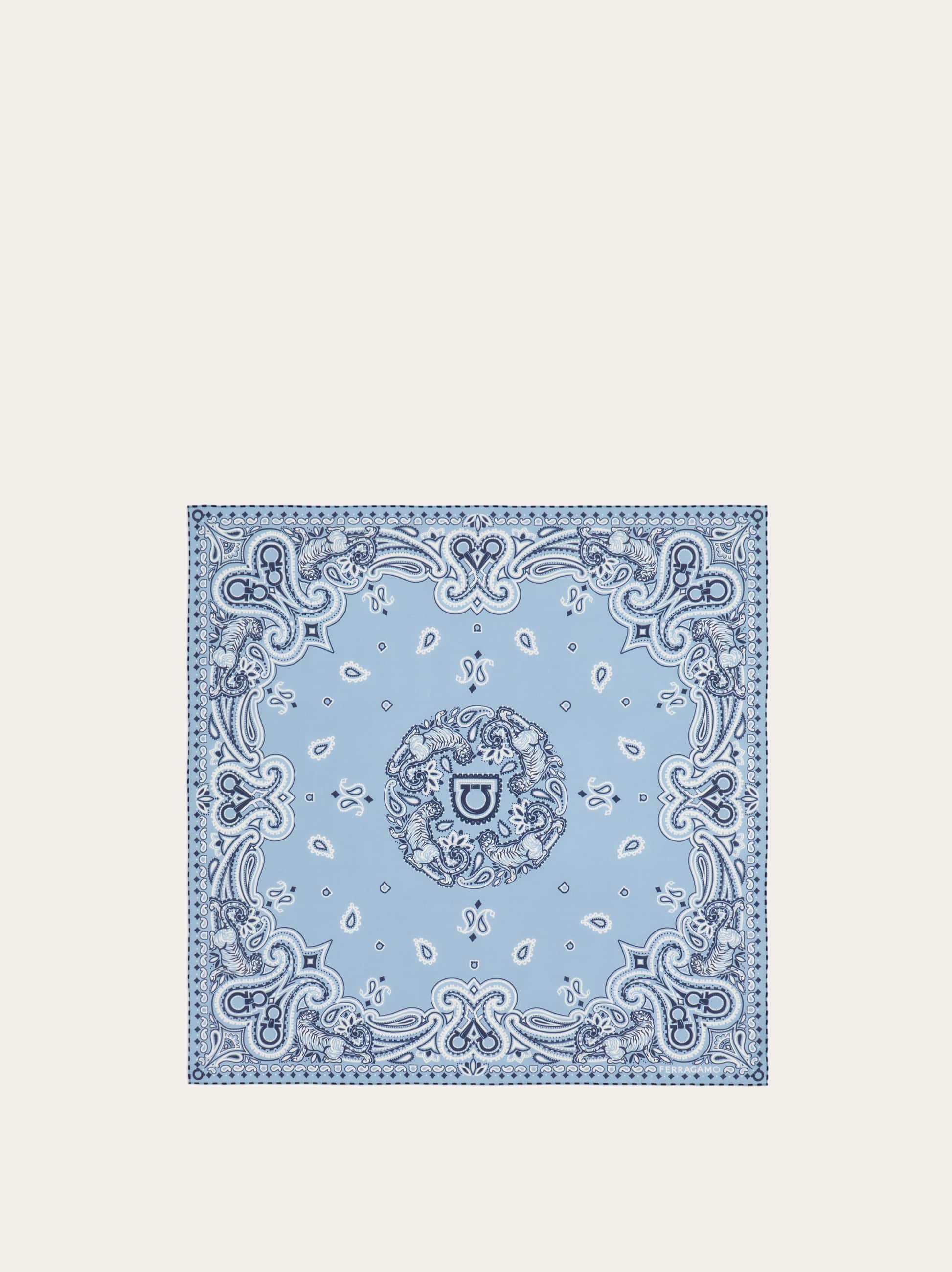 Ferragamo Women Arabesque print bandana Blue