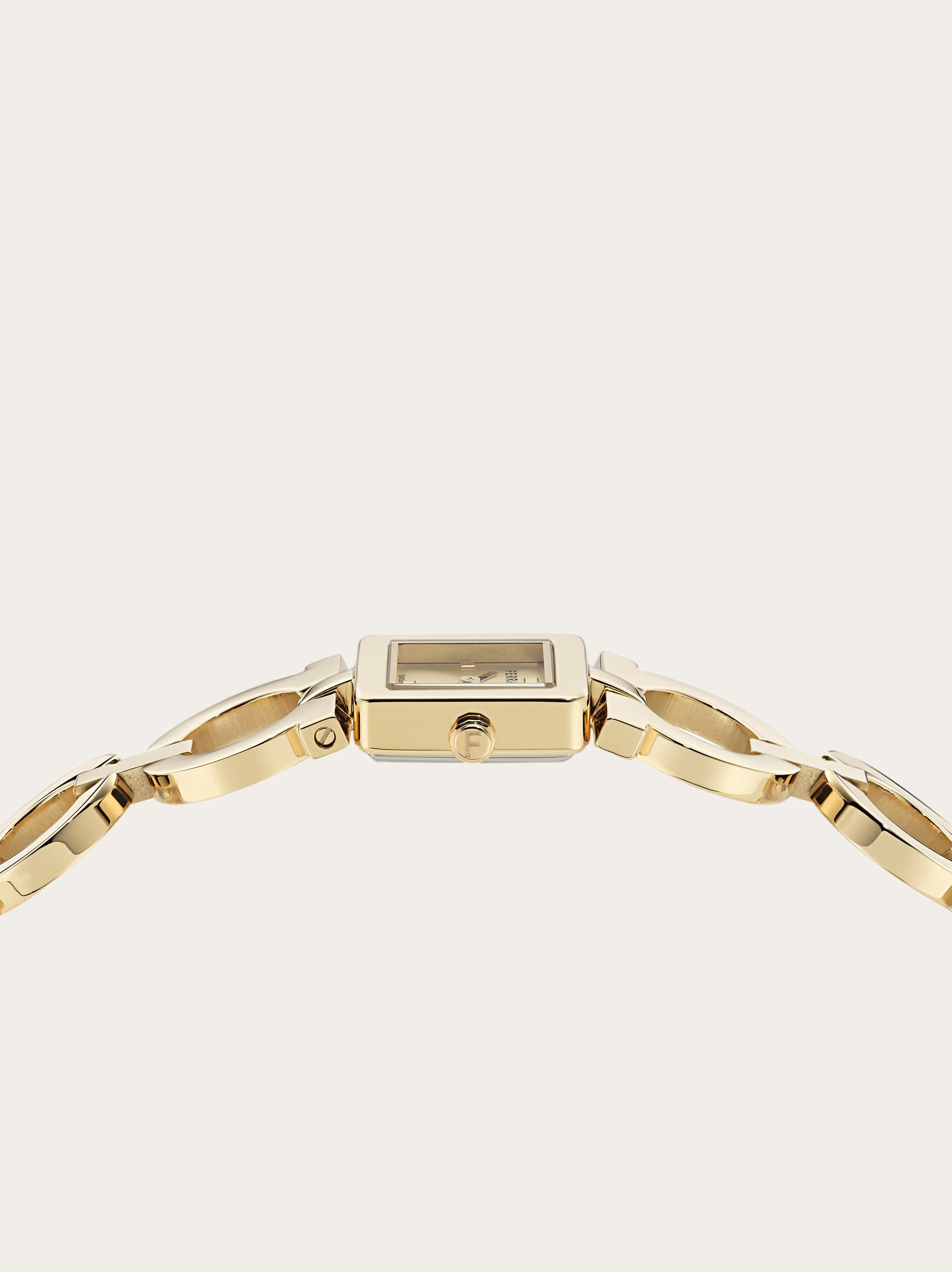  Ferragamo Damen Double Gancini Uhr Gold 