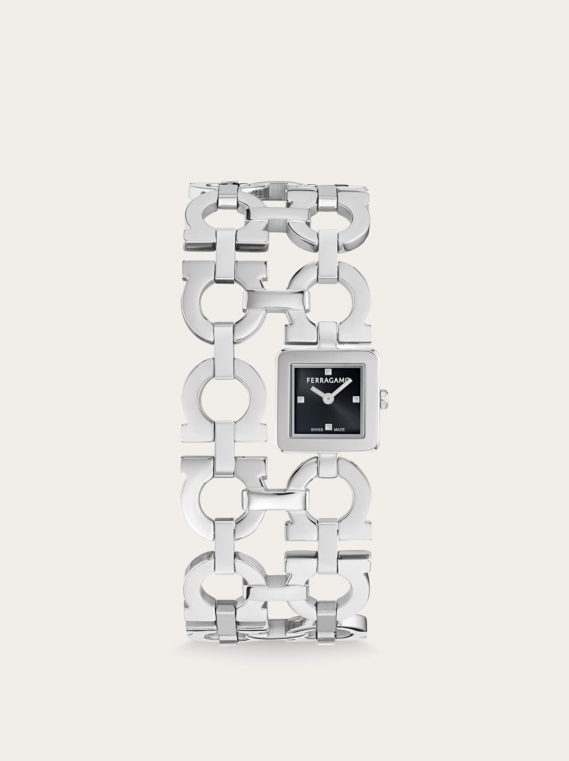 Ferragamo Women Double Gancini watch Silver