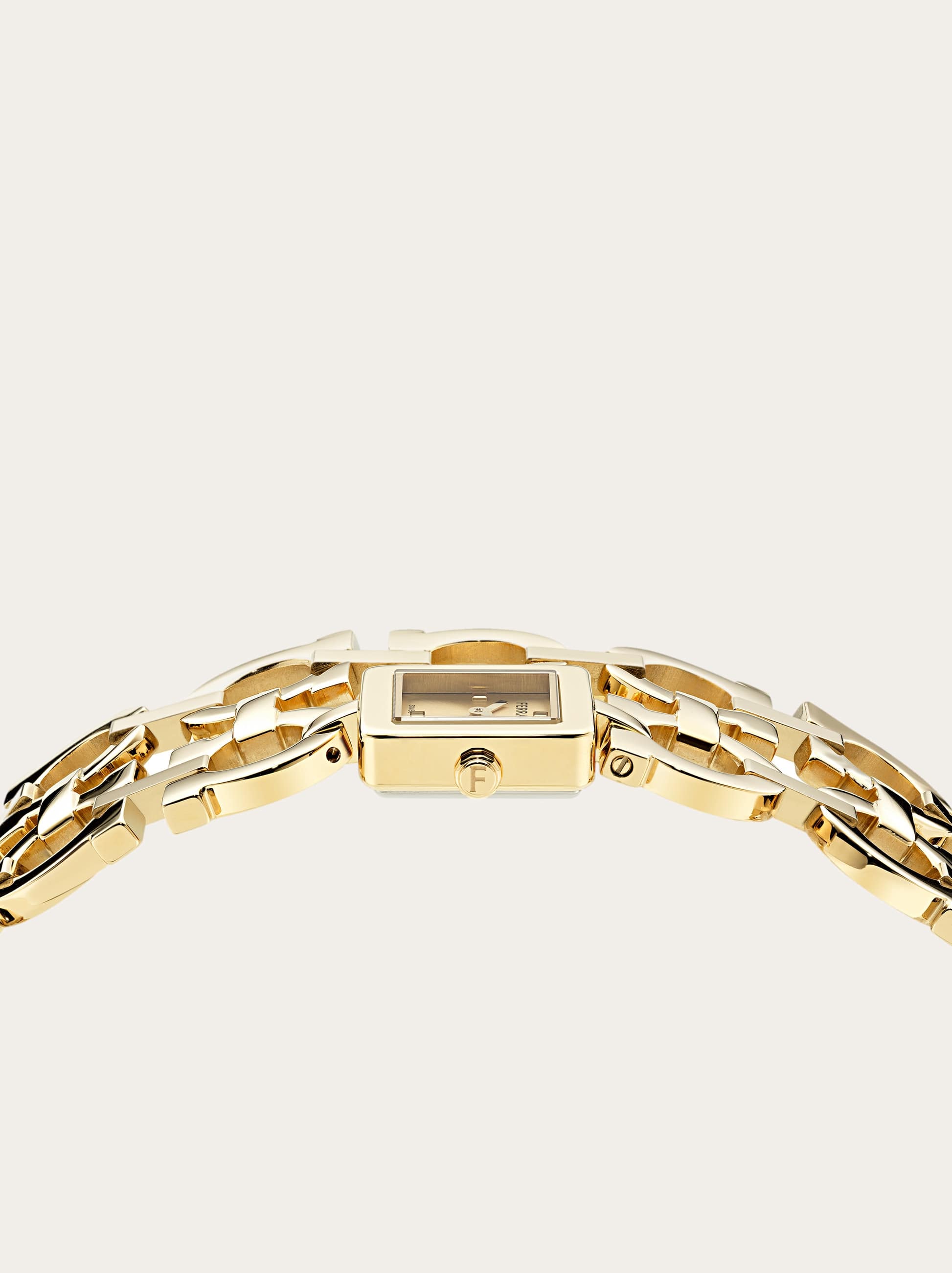  Ferragamo Damen Double Gancini Uhr Gold 