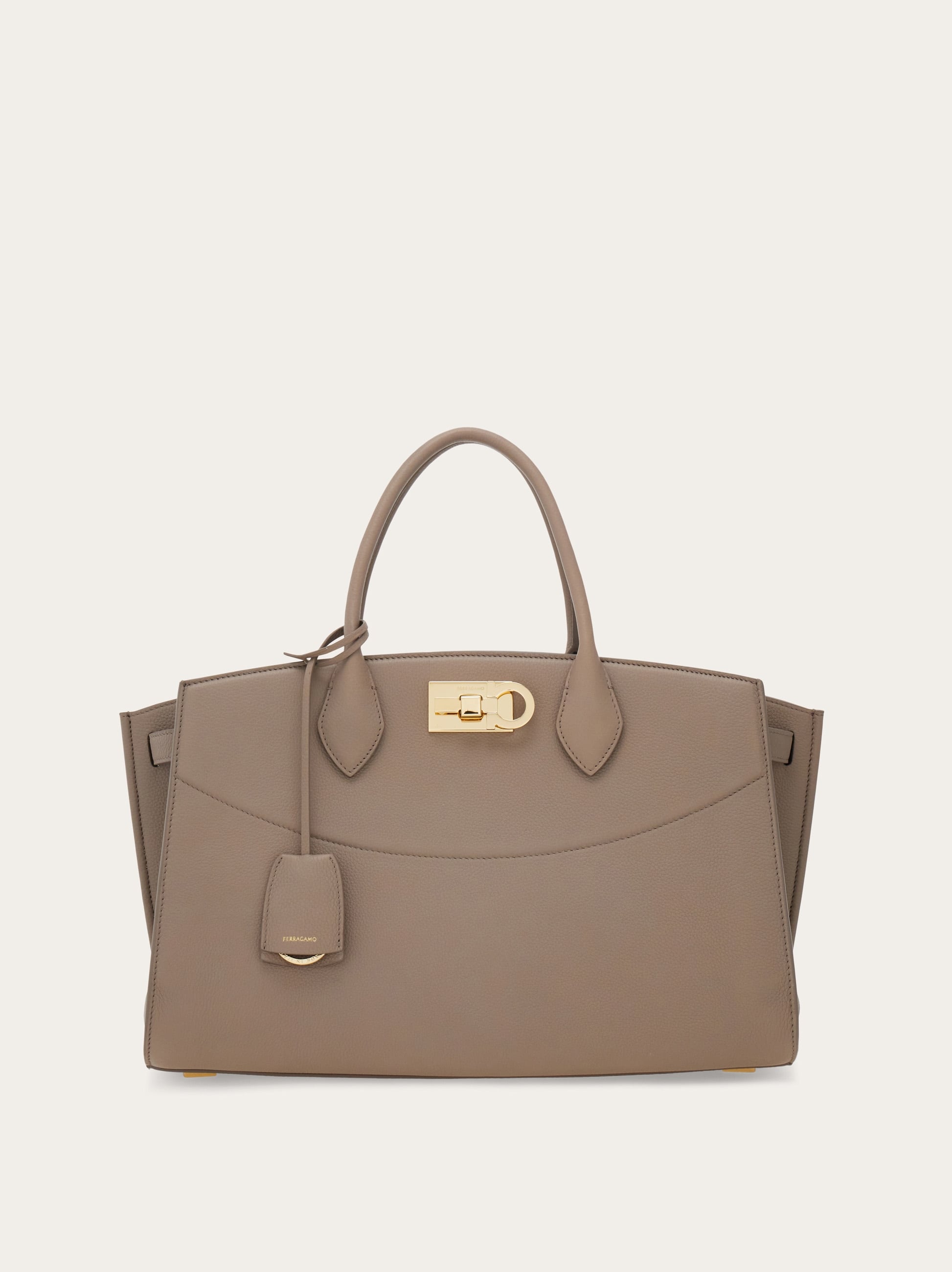 Ferragamo Women New Ferragamo Studio Soft bag (L) Beige