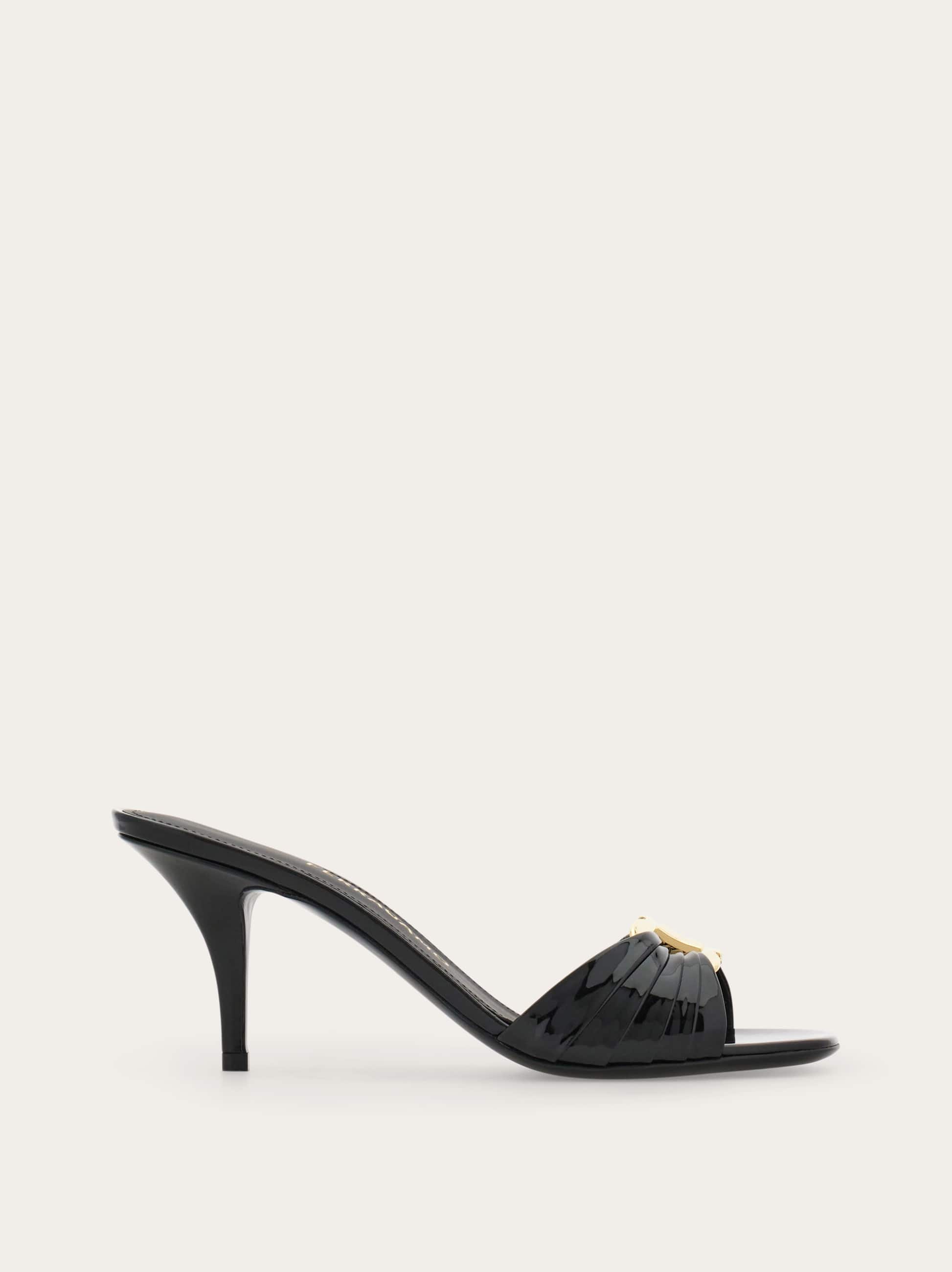 Ferragamo Donna Slide ornamento Gancini Nero Taglia 36