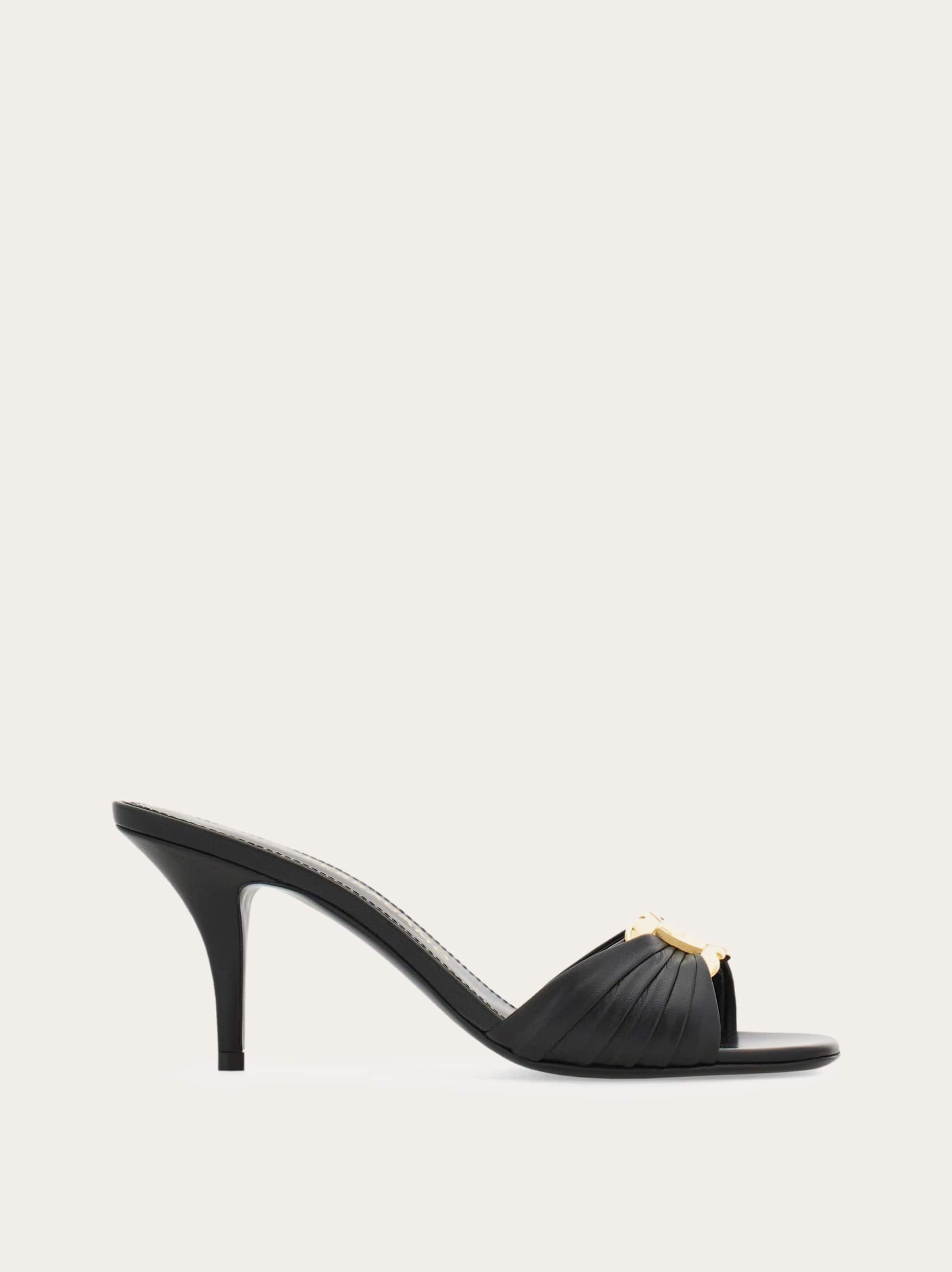 Ferragamo Women Gancini ornament mule Black Size 5