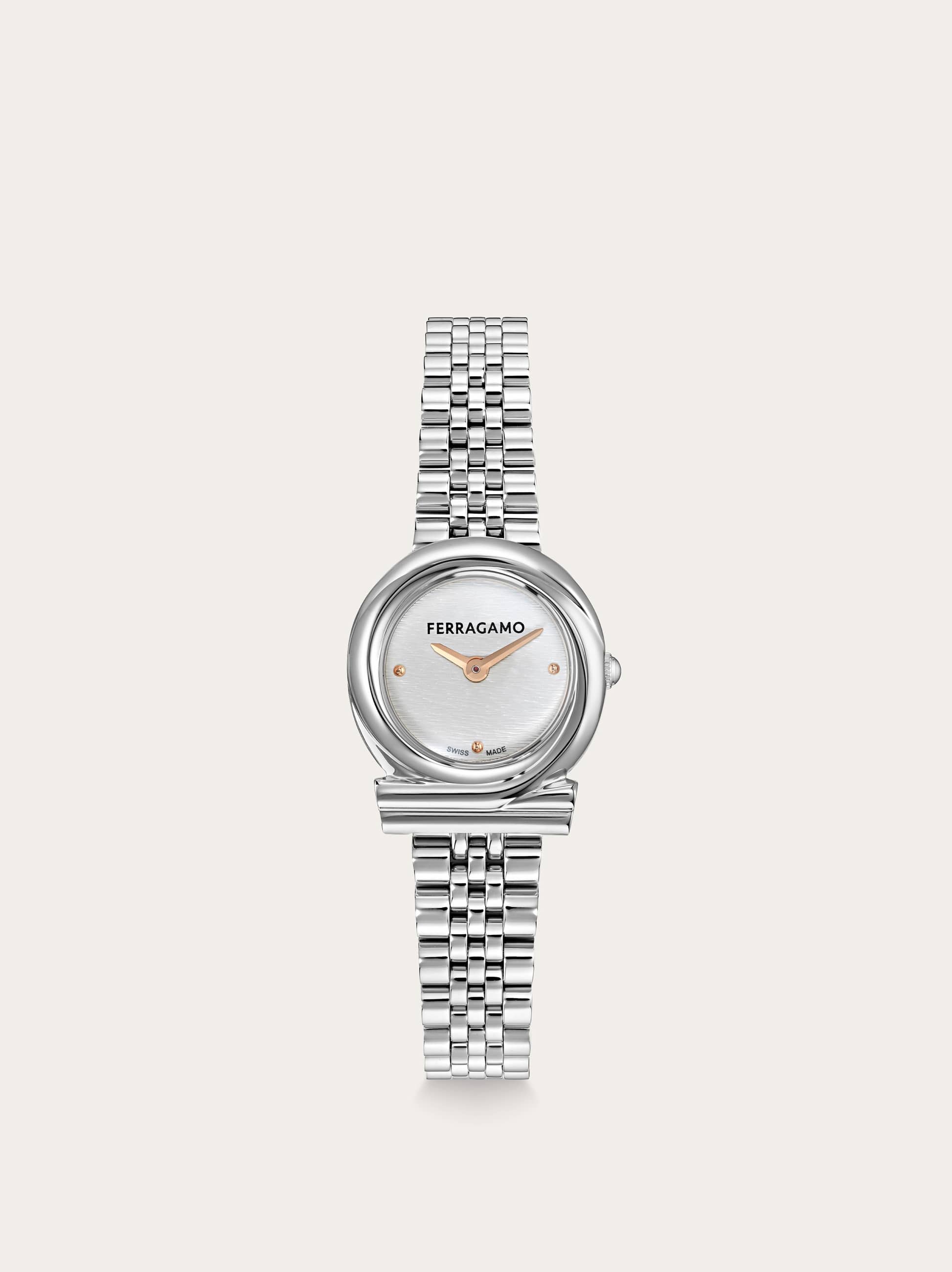 Ferragamo Donna Orologio Gancini Twisted Argento