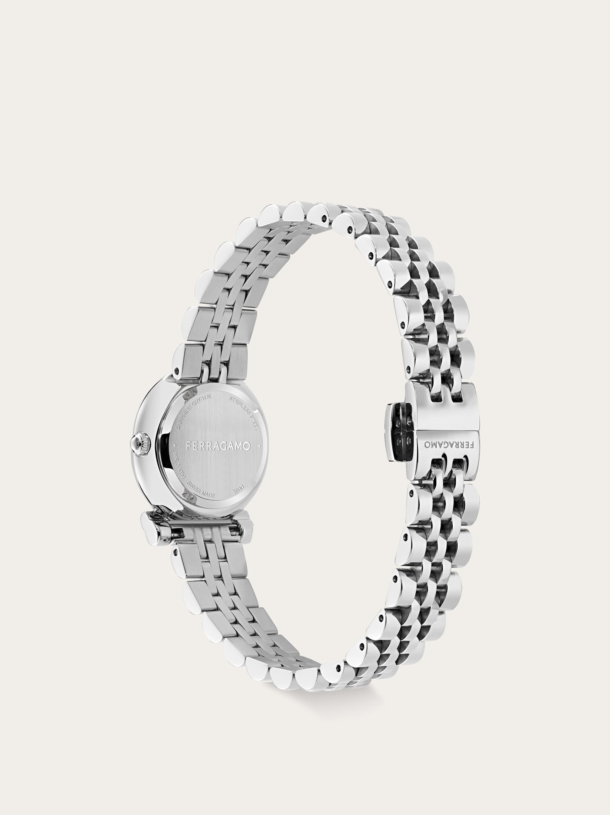  Ferragamo Damen Gancini Twisted Uhr Silber 