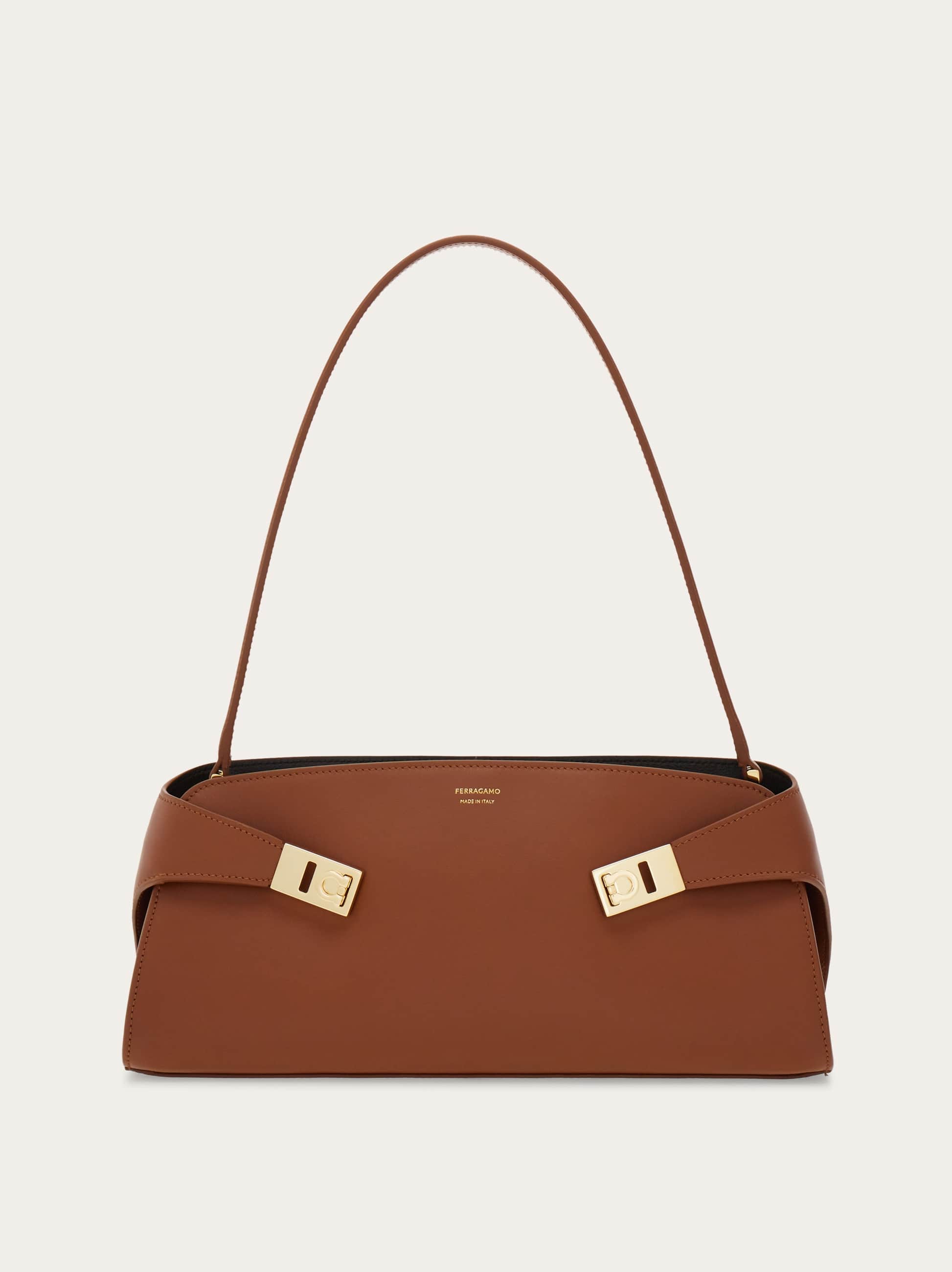 Ferragamo Donna Borsa a spalla Hug East-West Marrone