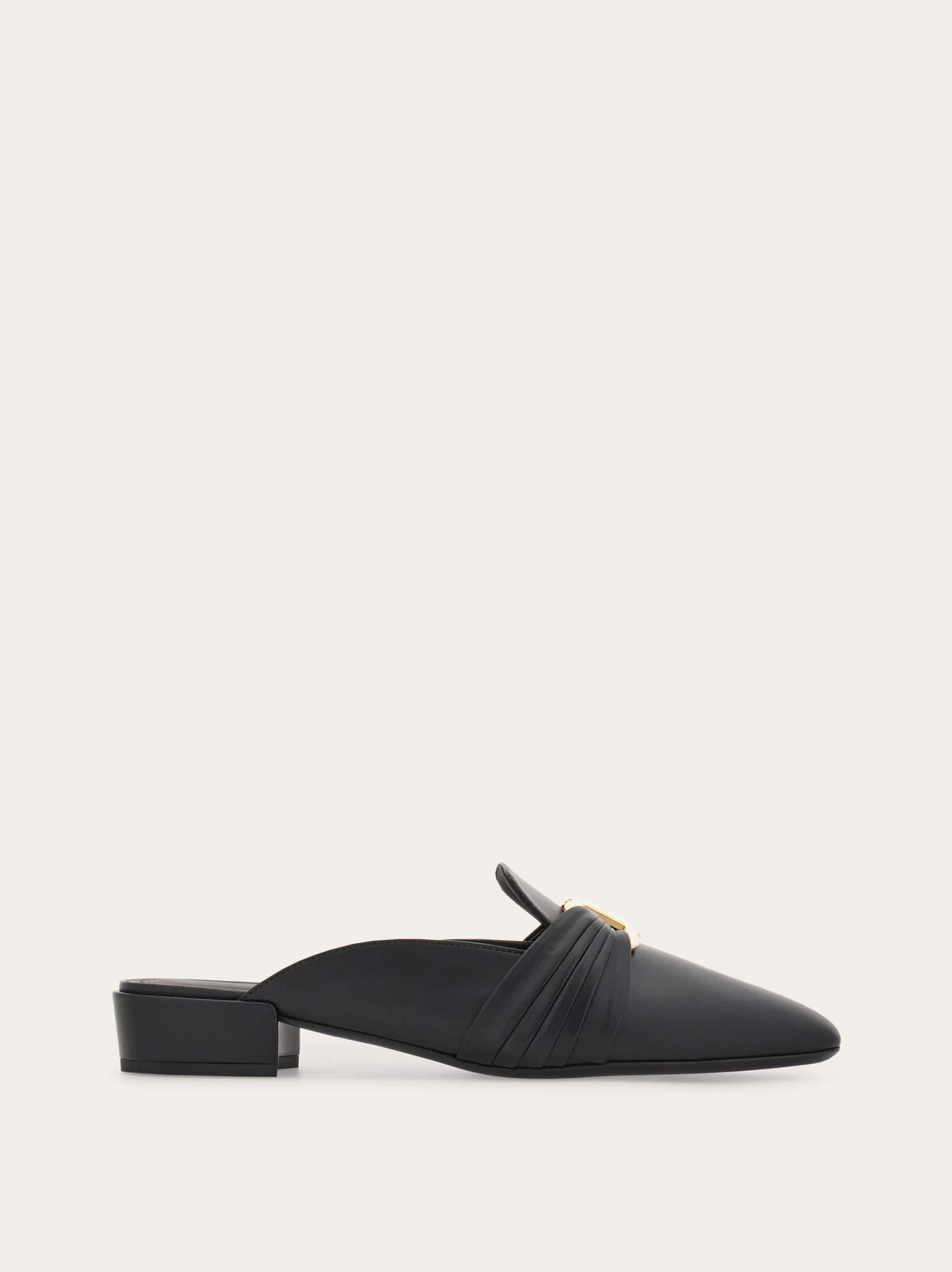 Ferragamo Women Gancini ornament mule Black Size 5