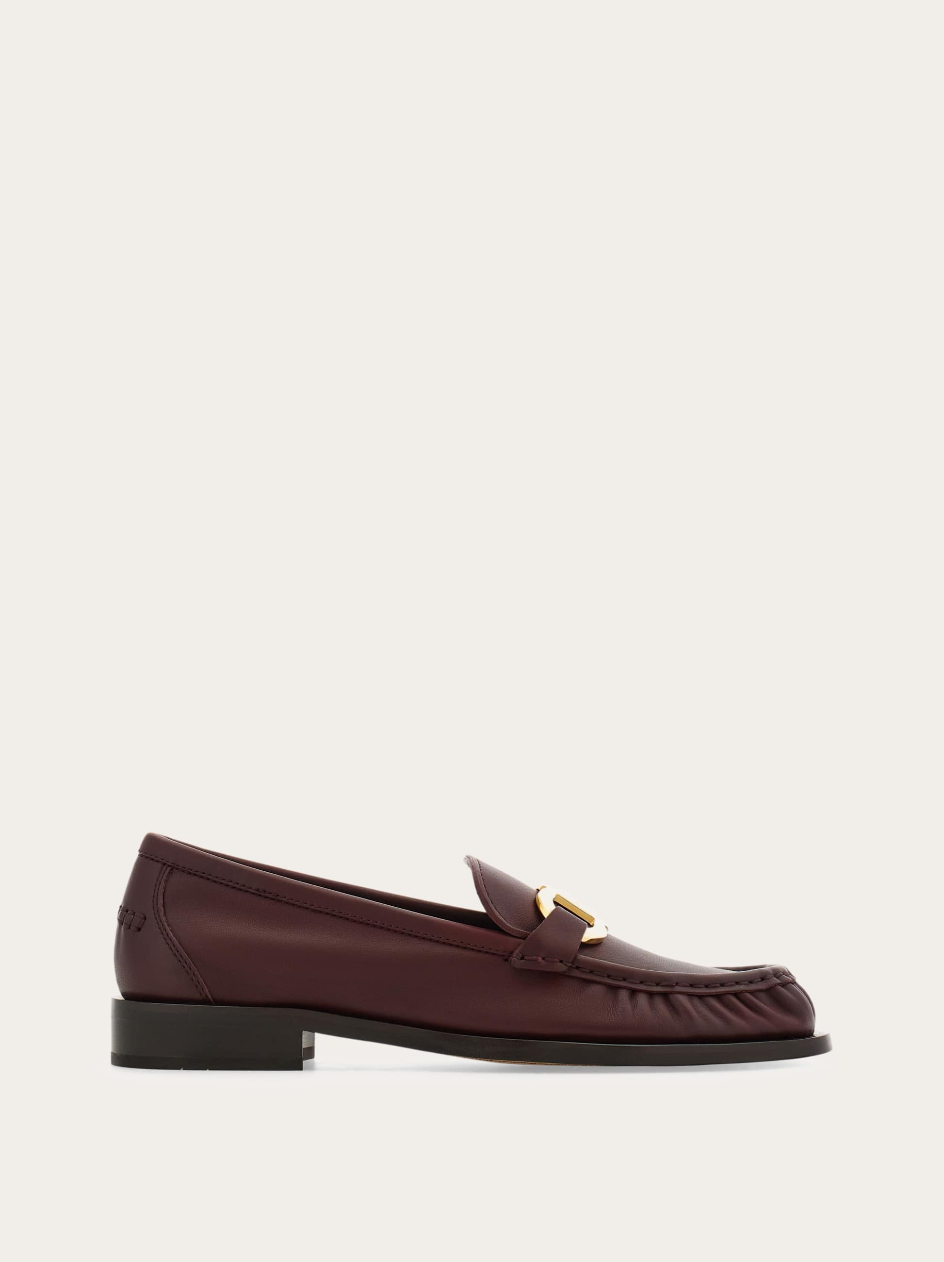 Ferragamo Donna Mocassino ornamento Gancini Rosso Taglia 36