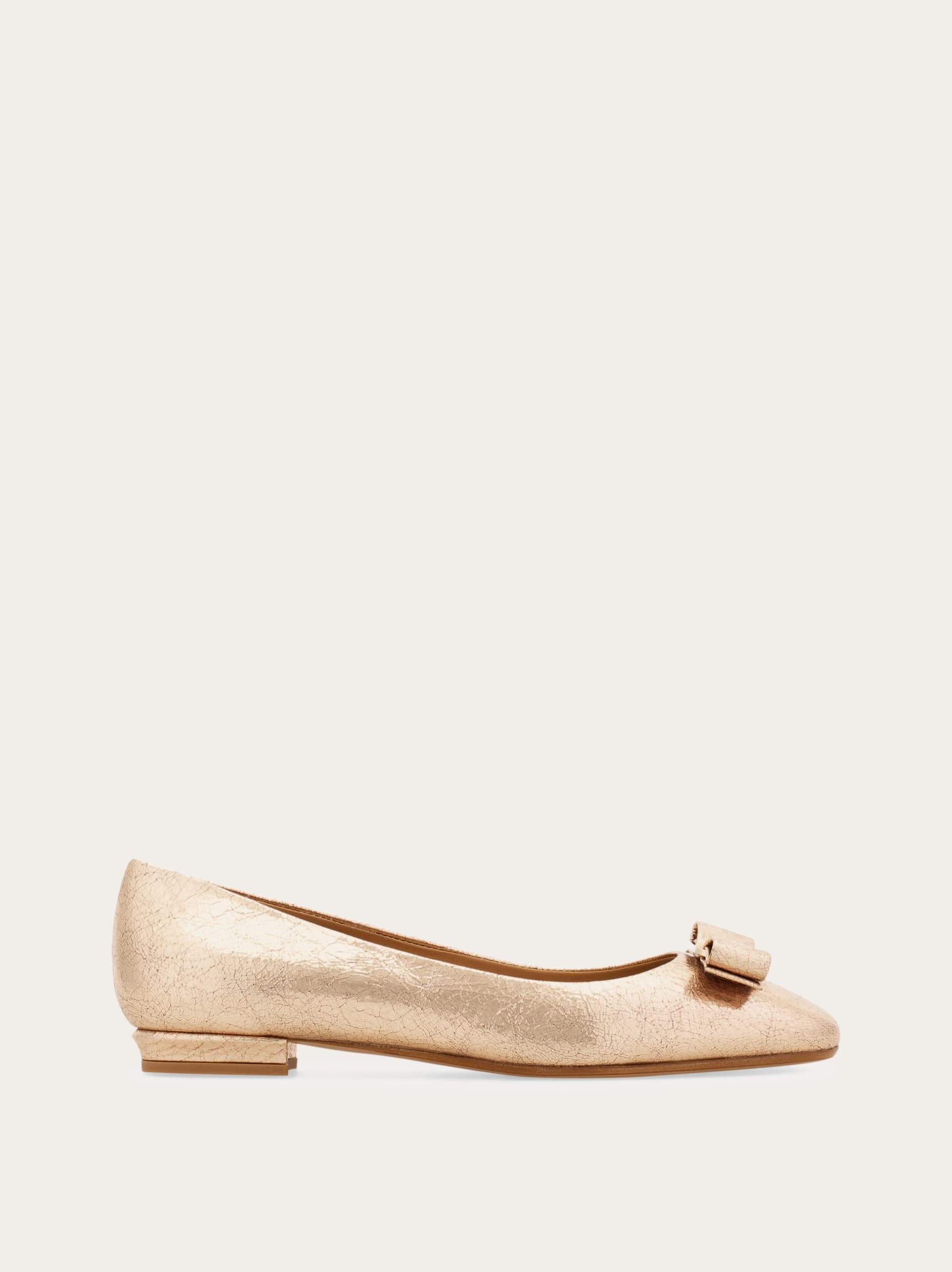 Ferragamo Women's Beige Vara Bow Ballet Flat Size 8.5