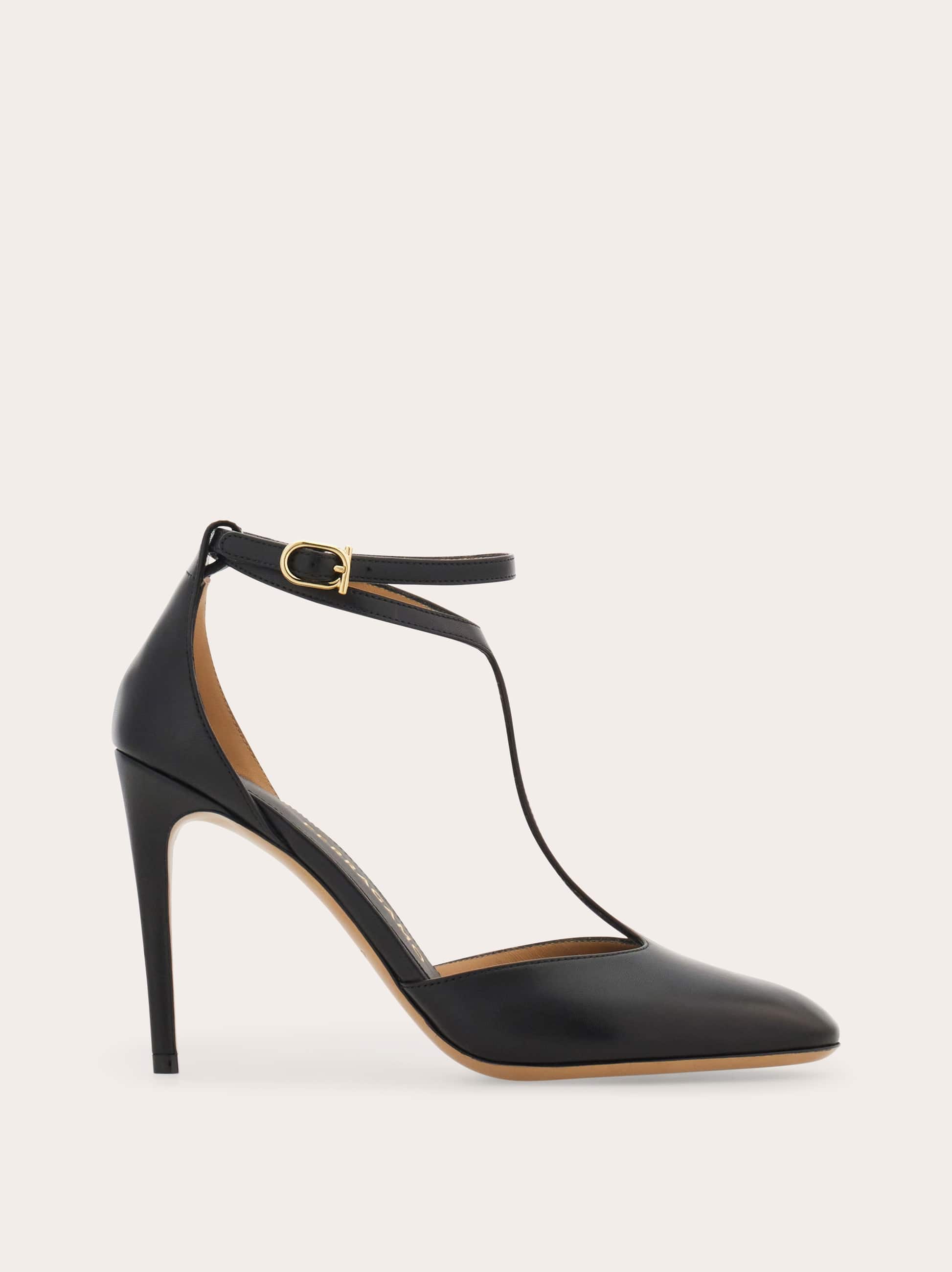 Ferragamo Donna Pump T-strap Nero Taglia 35.5