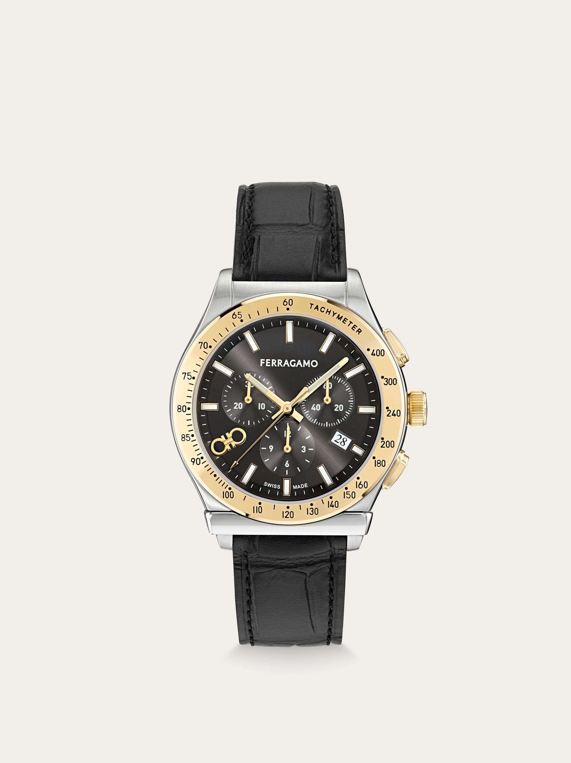 Ferragamo Men 1928 Chrono watch Black
