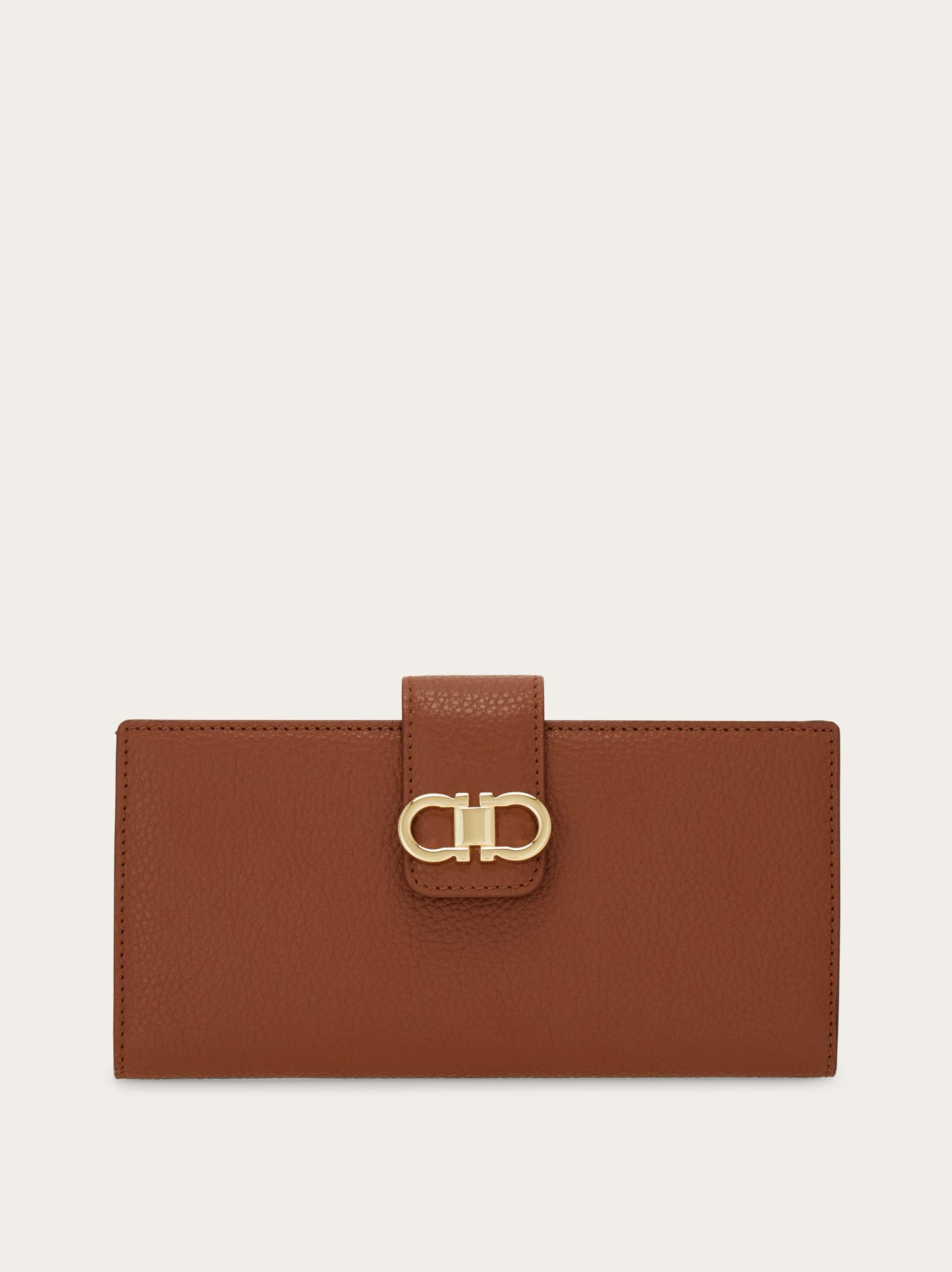 Ferragamo Portefeuille Continental Brun In Brown