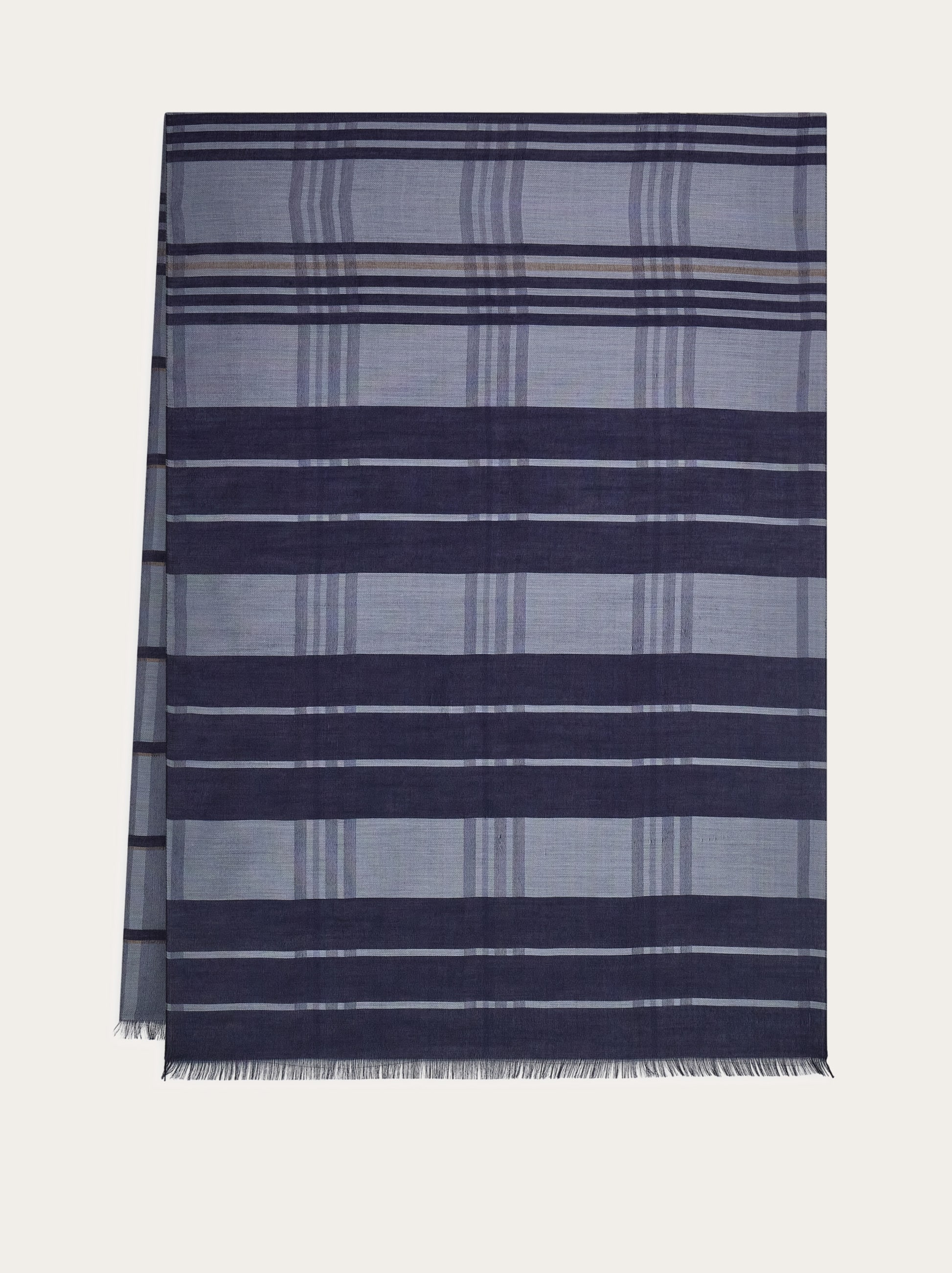 Ferragamo Uomo Stola check Blu