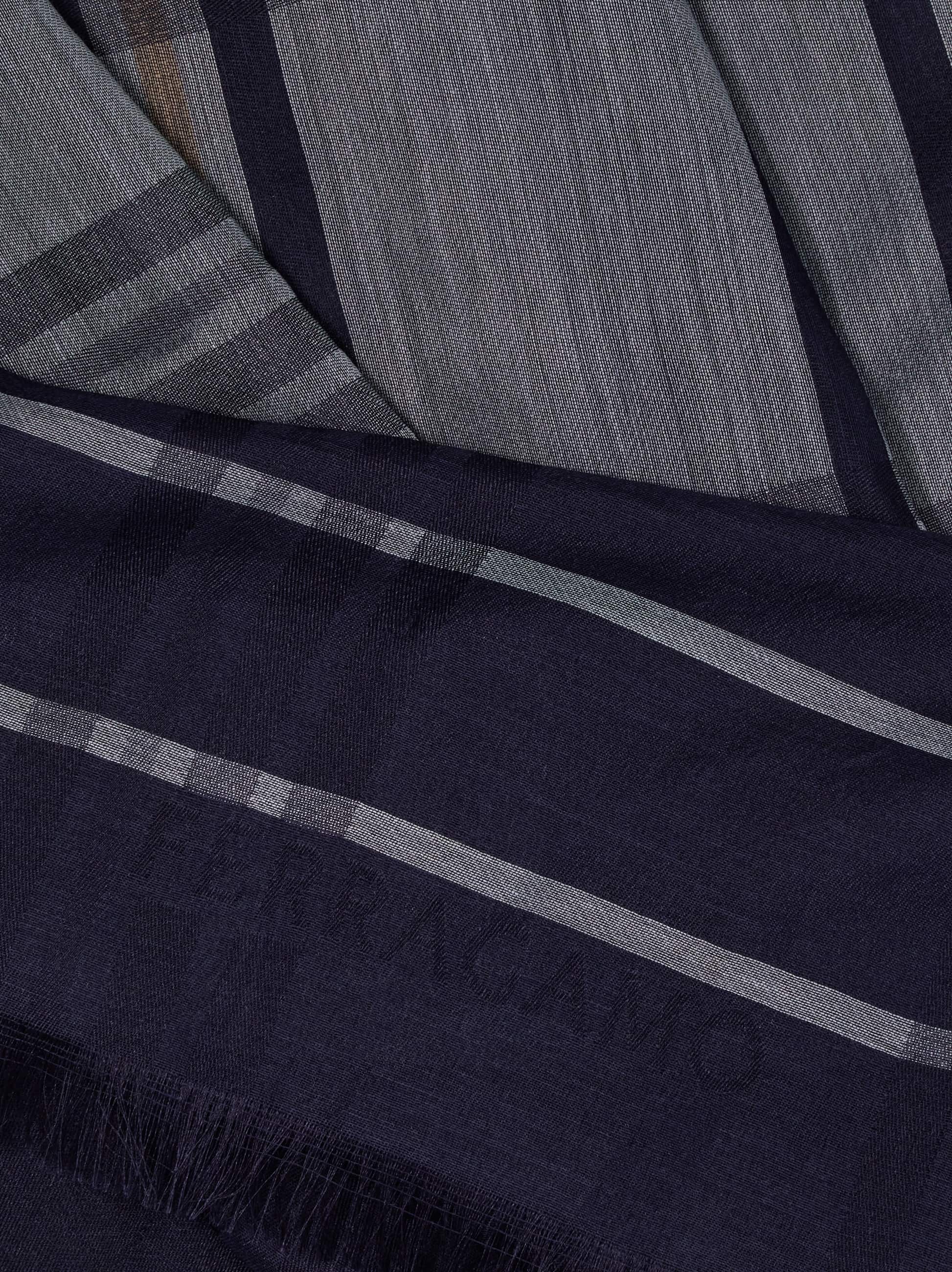  Ferragamo Men Check Stole Blue 