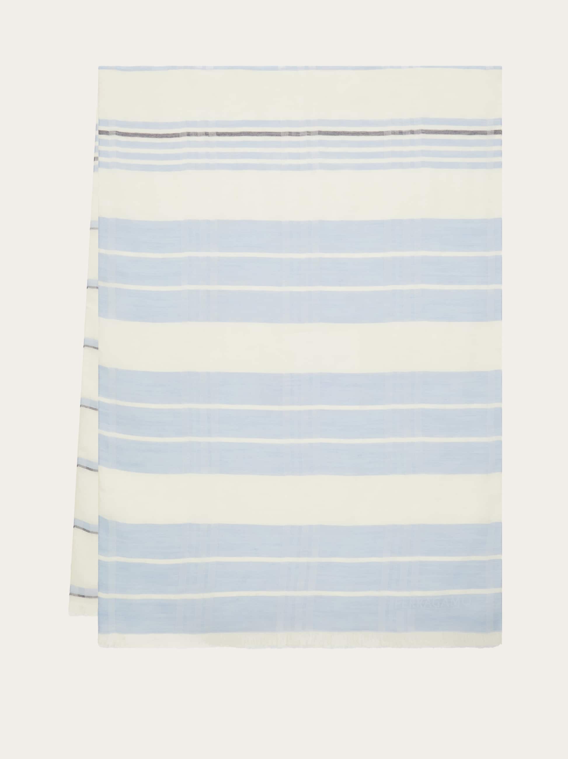 Ferragamo Men's White Check Stole