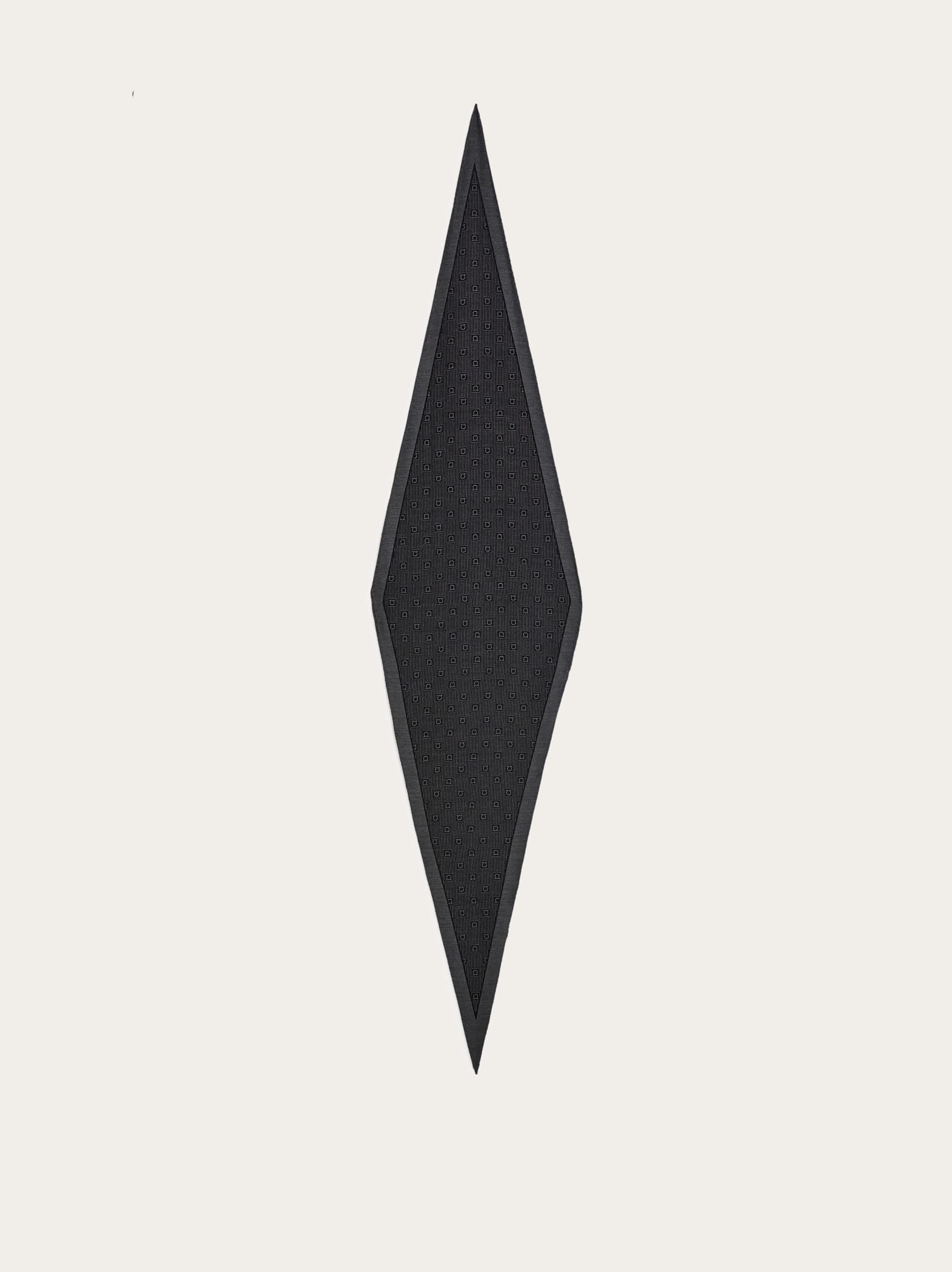 Ferragamo Men Diamond scarf Black